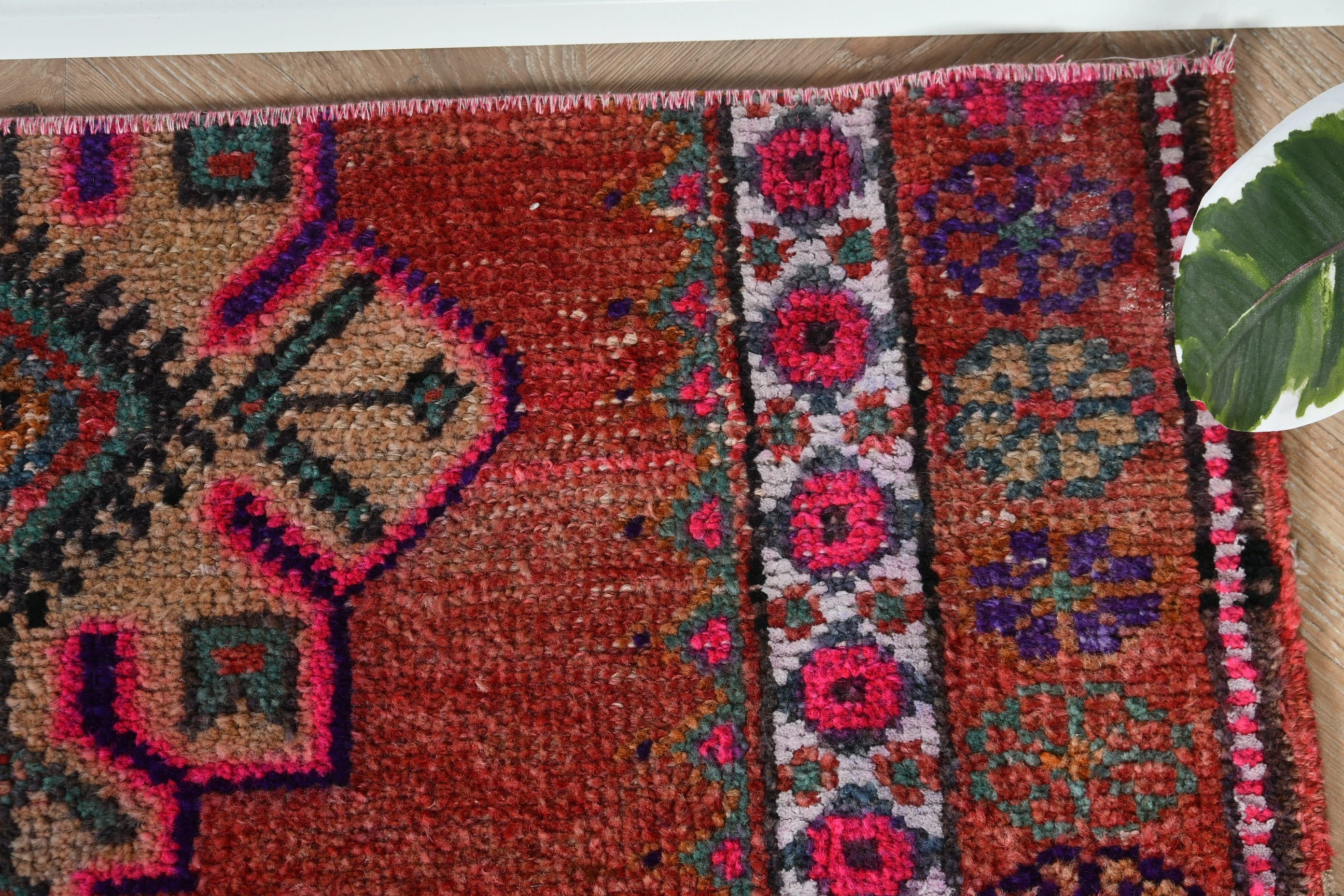 Turkish Rugs, Door Mat Rug, Rugs for Bath, Red Cool Rug, Vintage Rug, Bedroom Rugs, Moroccan Rug, 1.6x3 ft Small Rug, Antique Rugs, Old Rug