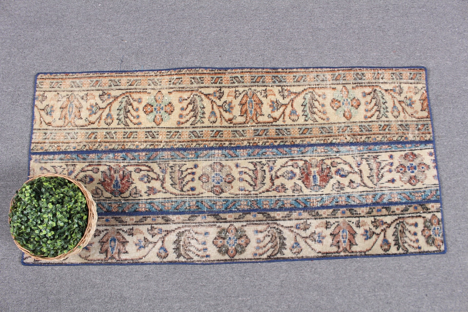 1.9x4.1 ft Küçük Halı, Düz Dokuma Halılar, Bej Mutfak Halıları, Türk Halıları, Araba Paspas Halısı, Banyo Halıları, Yer Halısı, Vintage Halılar, Ev Dekorasyonu Halısı