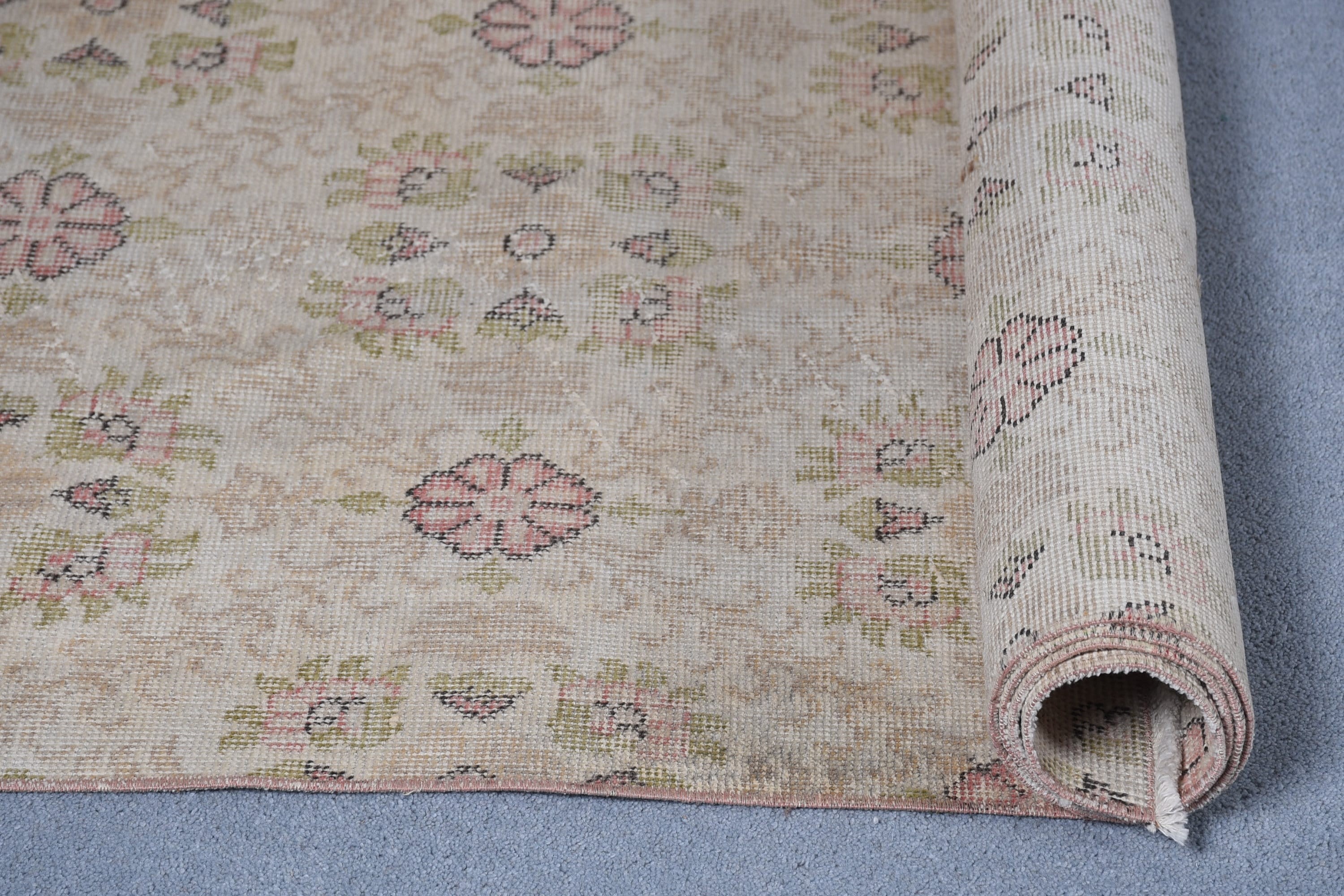 Old Rug, Moroccan Rugs, 3.1x6.5 ft Accent Rug, Vintage Rug, Cool Rugs, Turkish Rugs, Rugs for Entry, Outdoor Rug, Kitchen Rugs, Entry Rugs