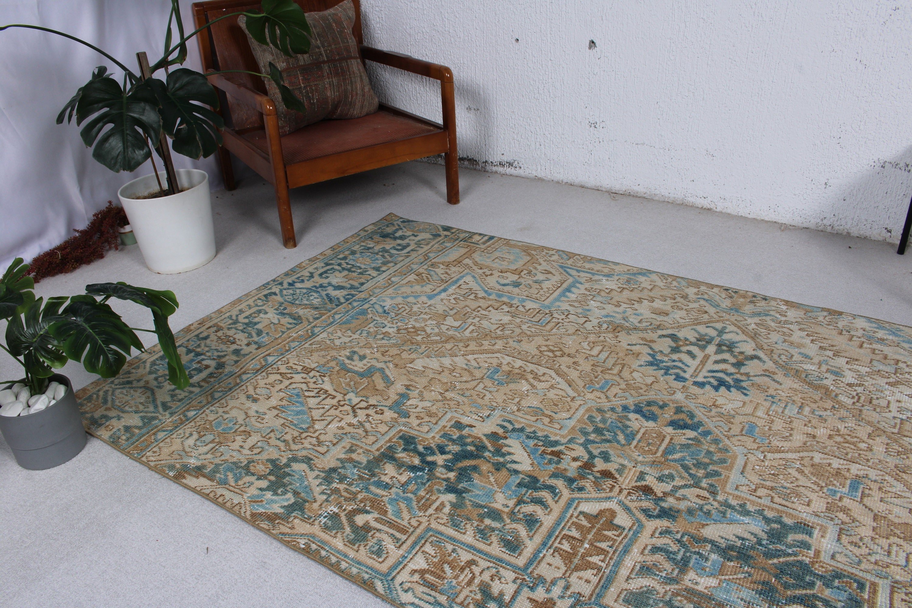 Vintage Area Rugs, Bronze Anatolian Rugs, 4.4x8.3 ft Area Rug, Home Decor Rug, Turkish Rugs, Vintage Rug, Boho Area Rugs