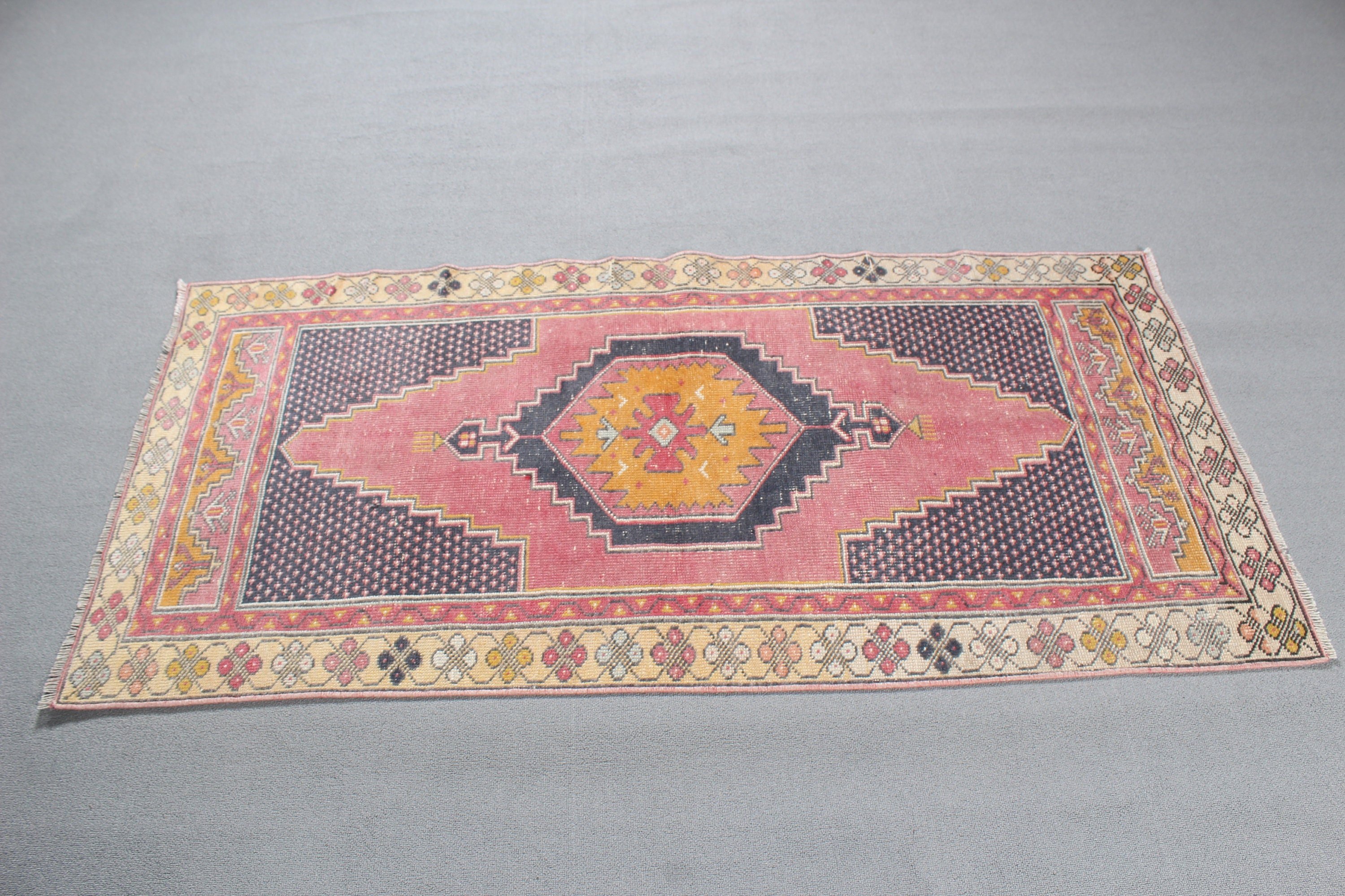 Turuncu Fas Halısı, Çocuk Halıları, Giriş Halısı, 2,8x5,6 ft Accent Halı, Mutfak Halıları, Türk Halıları, Vintage Halı, Yatak Odası Halısı, Dekoratif Halı