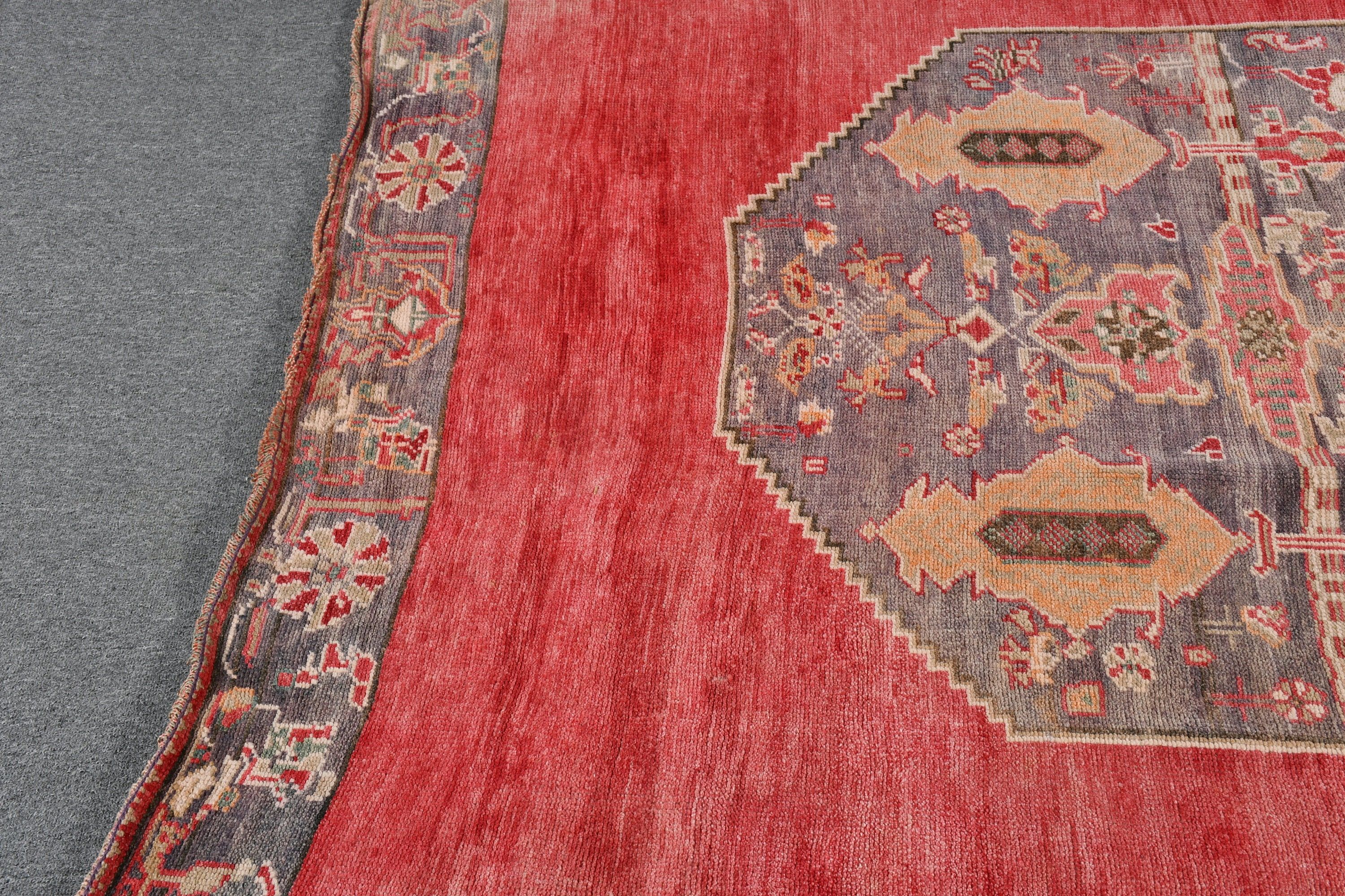 Vintage Rugs, Rugs for Indoor, 5.2x7 ft Area Rug, Bedroom Rug, Turkish Rug, Living Room Rugs, Oushak Rug, Red Floor Rug