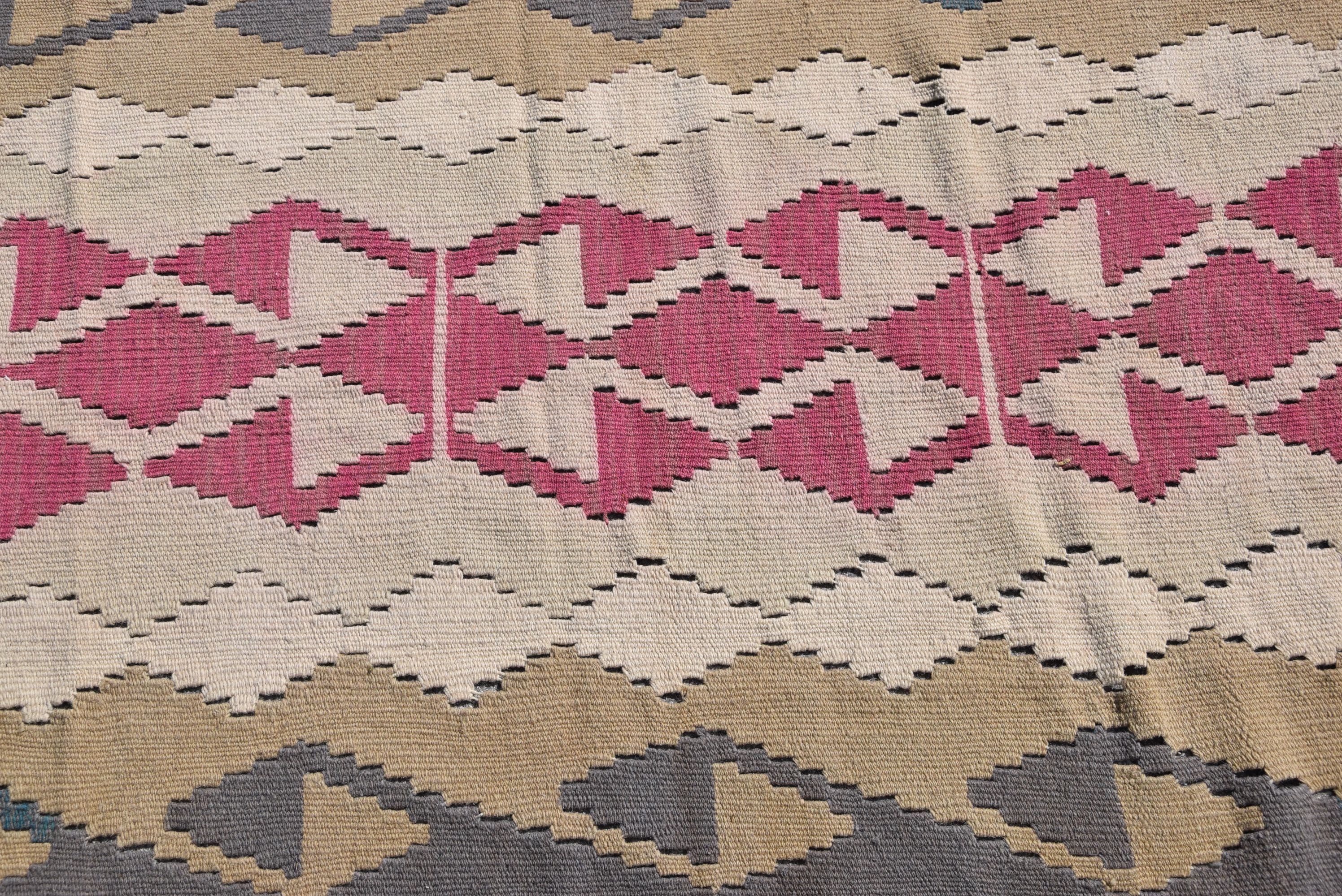 Kitchen Rugs, Moroccan Rug, 3.1x5.1 ft Accent Rug, Turkish Rugs, Dorm Rug, Vintage Rug, Kilim, Bedroom Rug, Pink Antique Rug