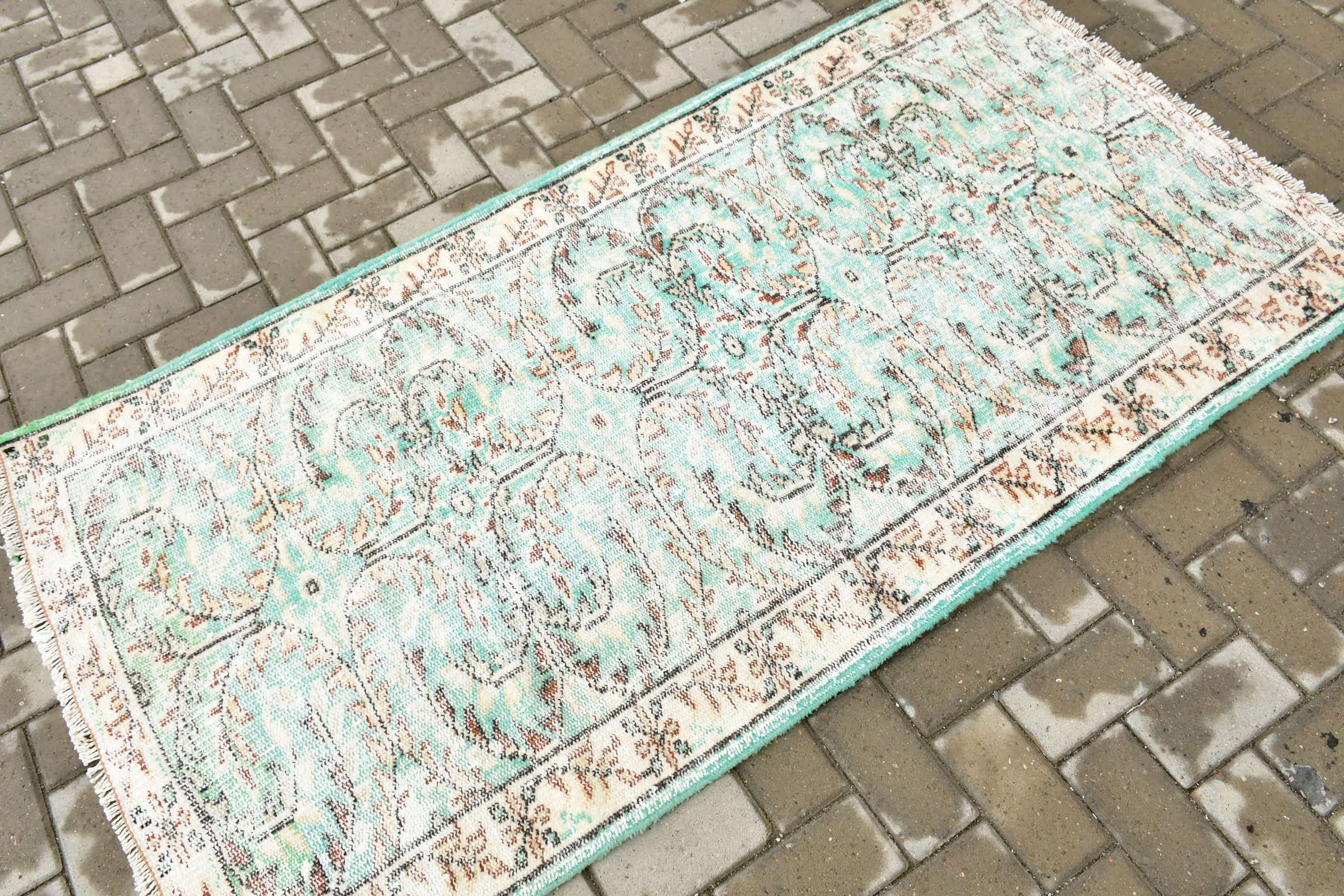 Green Bedroom Rug, Vintage Rug, Rugs for Kitchen, Kitchen Rug, Floor Rug, Anatolian Rug, Turkish Rug, Nursery Rugs, 3.1x6.1 ft Accent Rug