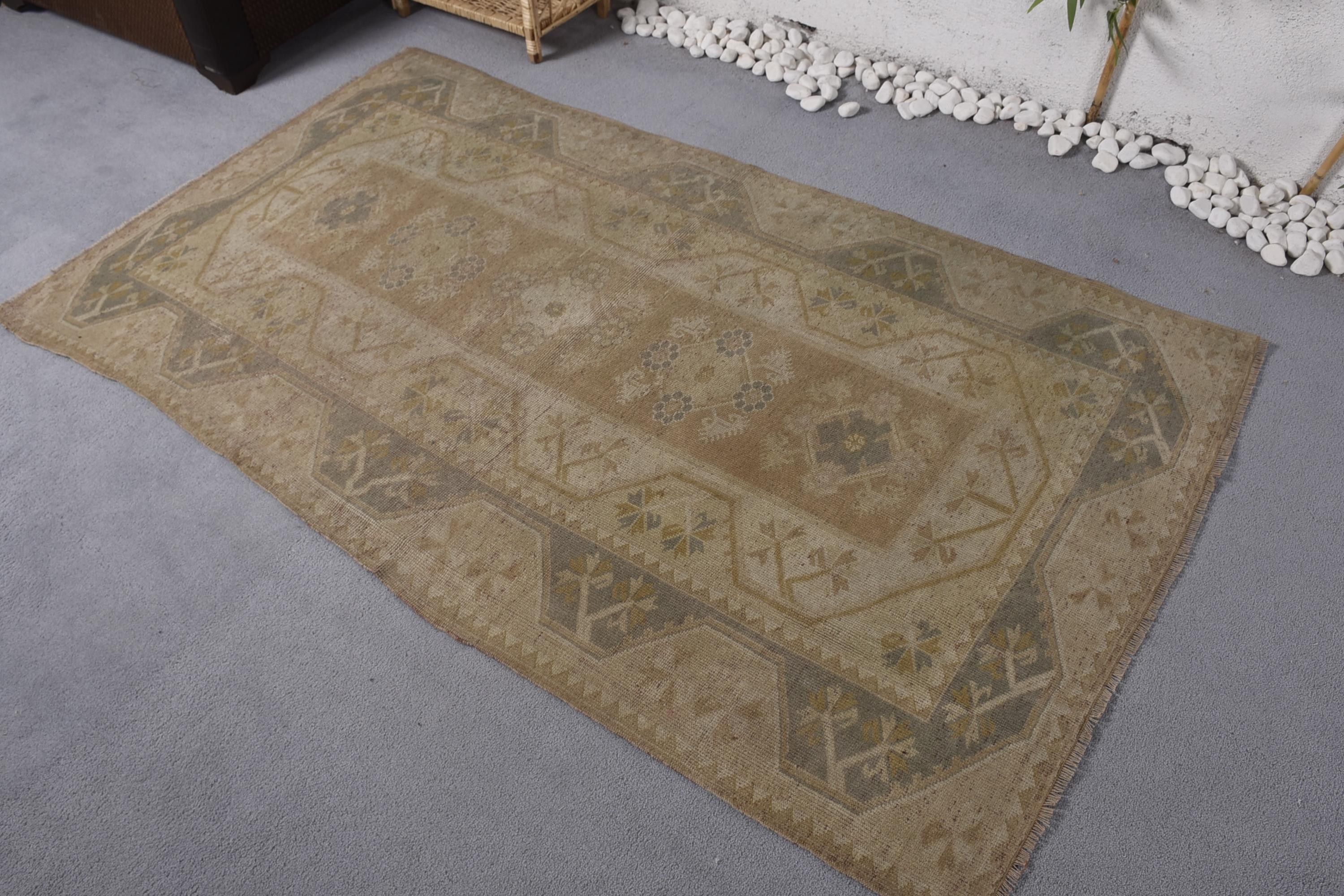 Oturma Odası Halıları, Mutfak Halıları, 3,9x6,5 ft Alan Halısı, Vintage Halılar, Mutfak Halıları, Bej Açıklama Halısı, Modern Halı, Türk Halıları