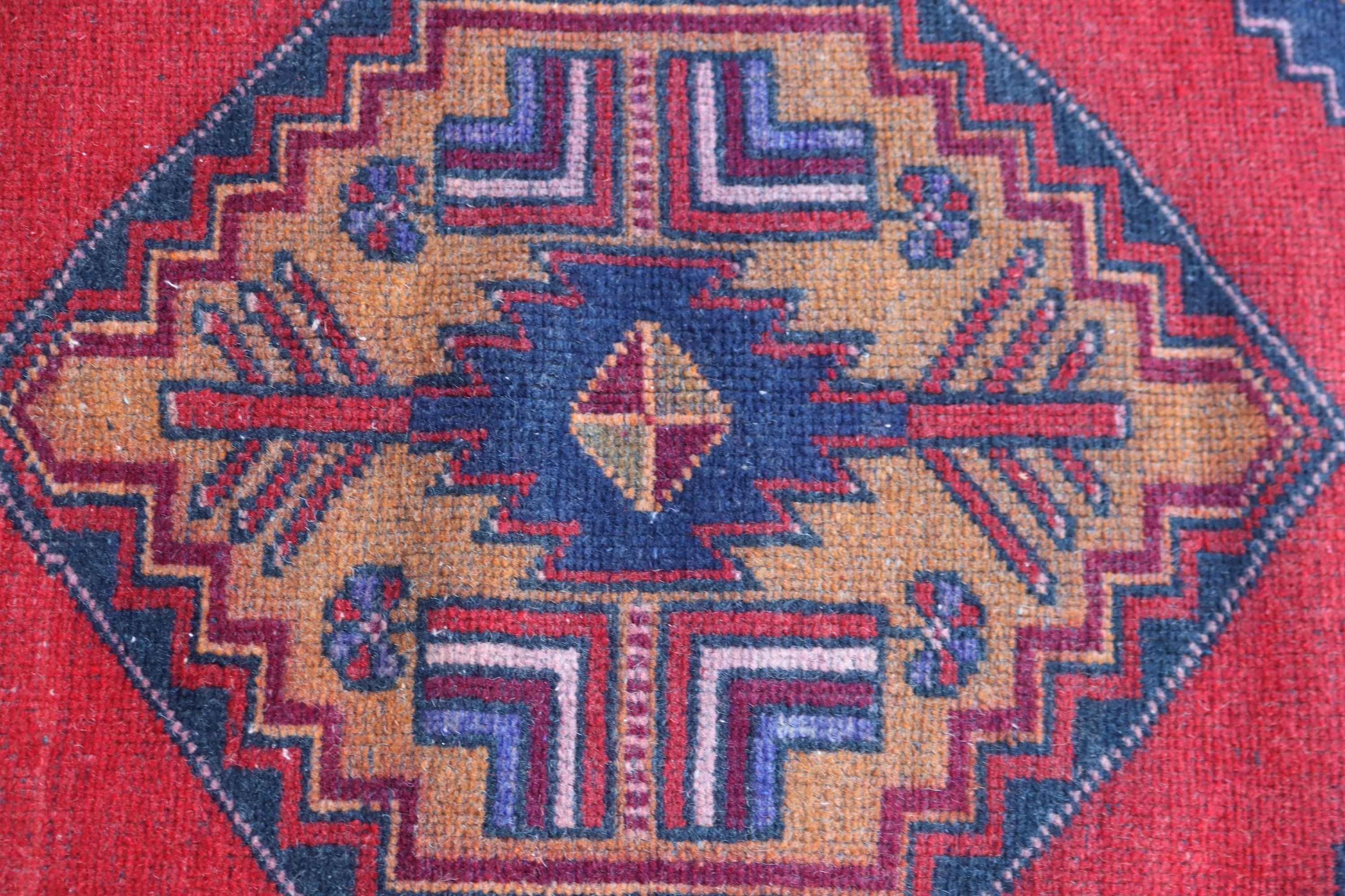 Kırmızı Oushak Halılar, Vintage Halılar, El Dokuma Halılar, Çocuk Halıları, Türk Halıları, 3,4x5,4 ft Accent Halı, Yatak Odası Halıları, Oushak Halı, Yer Halıları