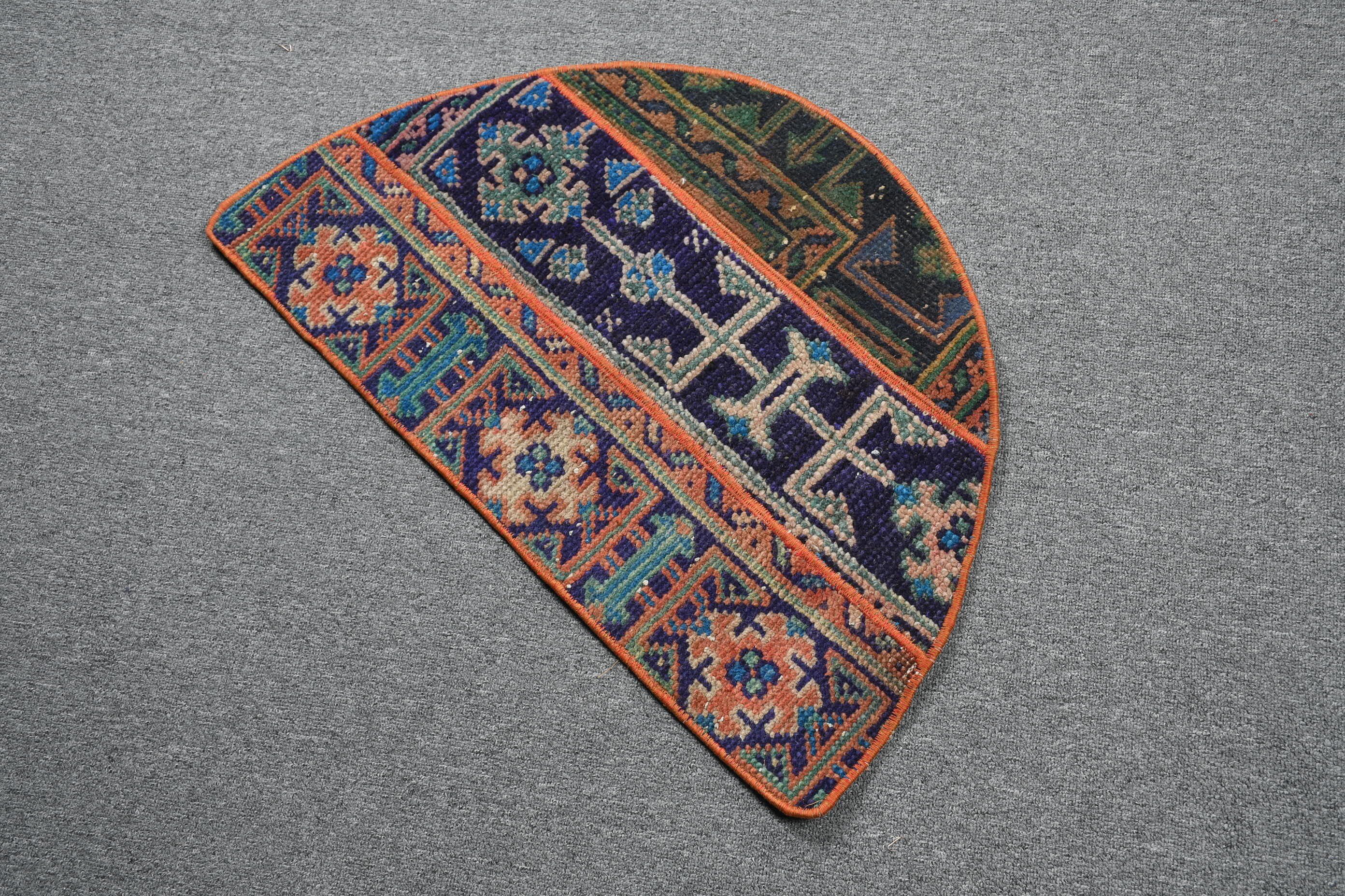 Yün Halı, Giriş Halıları, Türk Halıları, 2,5x1,5 ft Küçük Halı, Mavi Antika Halılar, Araba Paspas Halıları, Yer Halısı, Araba Paspas Halıları, Vintage Halı