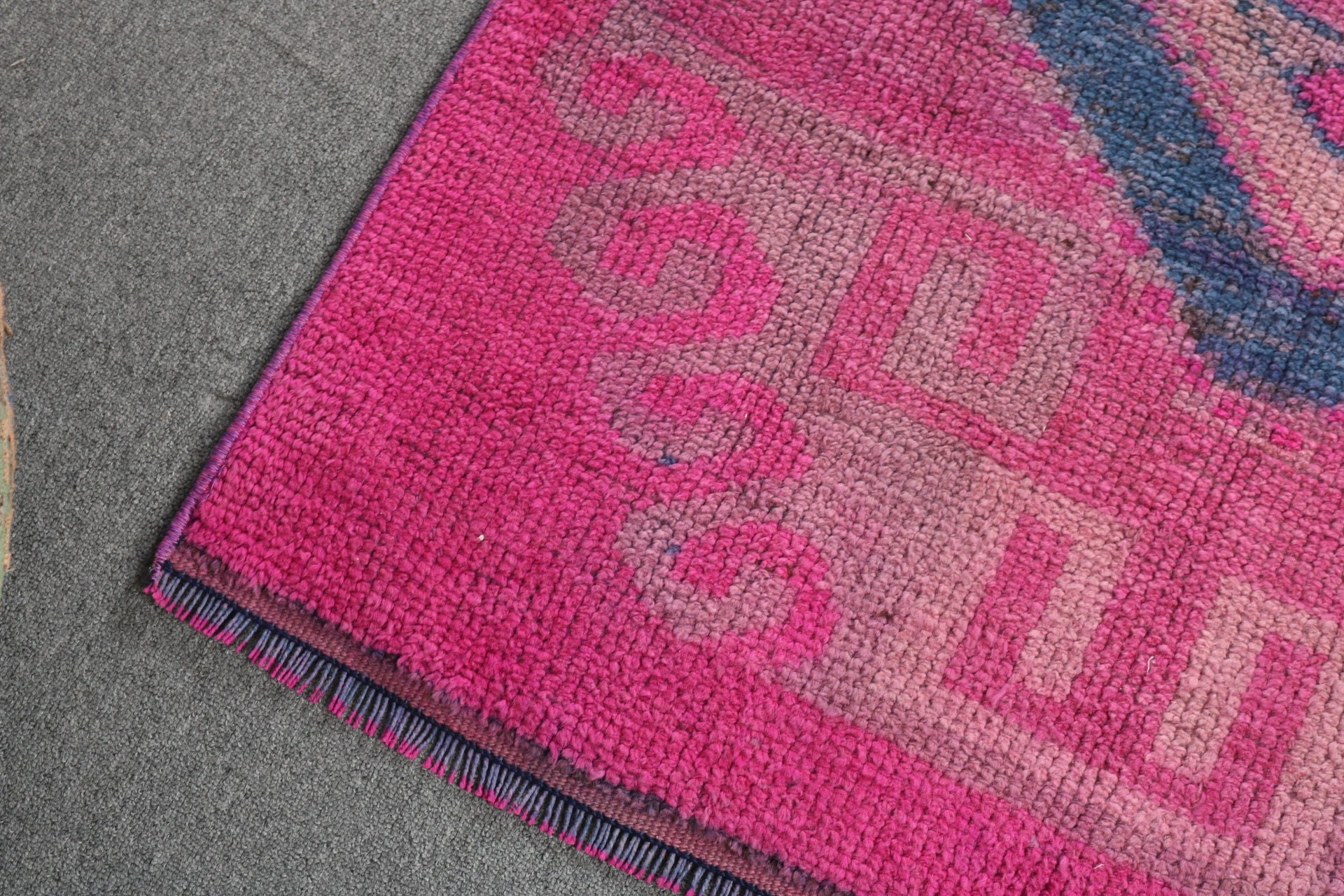 Beni Ourain Runner Rug, Pink Neutral Rugs, Turkish Rug, Kitchen Rugs, Boho Rugs, 3.1x10.7 ft Runner Rugs, Corridor Rugs, Vintage Rug