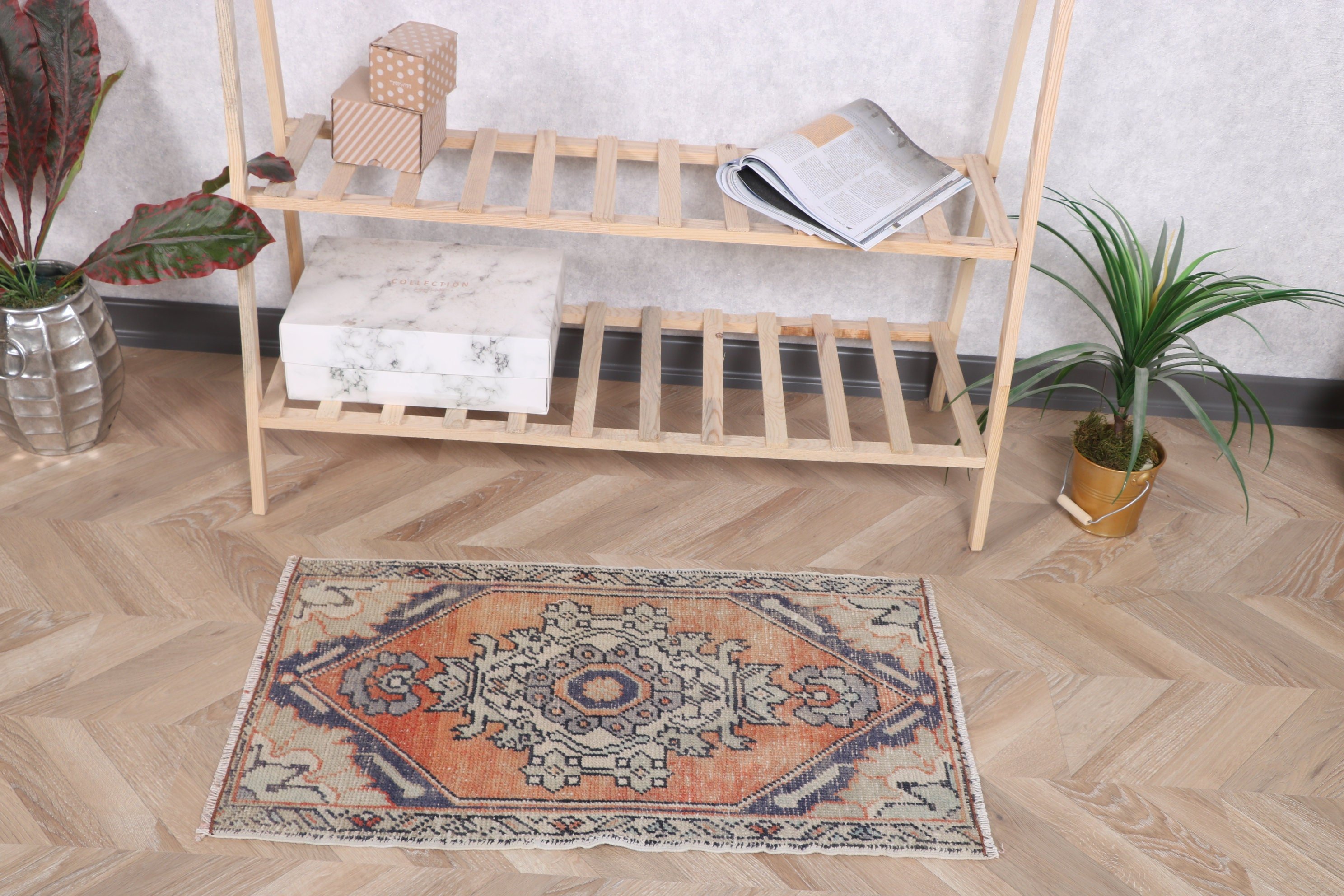 Düz Dokuma Halı, Vintage Halılar, Mutfak Halıları, Modern Halı, Anadolu Halısı, 1.7x2.8 ft Küçük Halı, Beyaz Yün Halılar, Küçük Boho Halıları, Türk Halıları