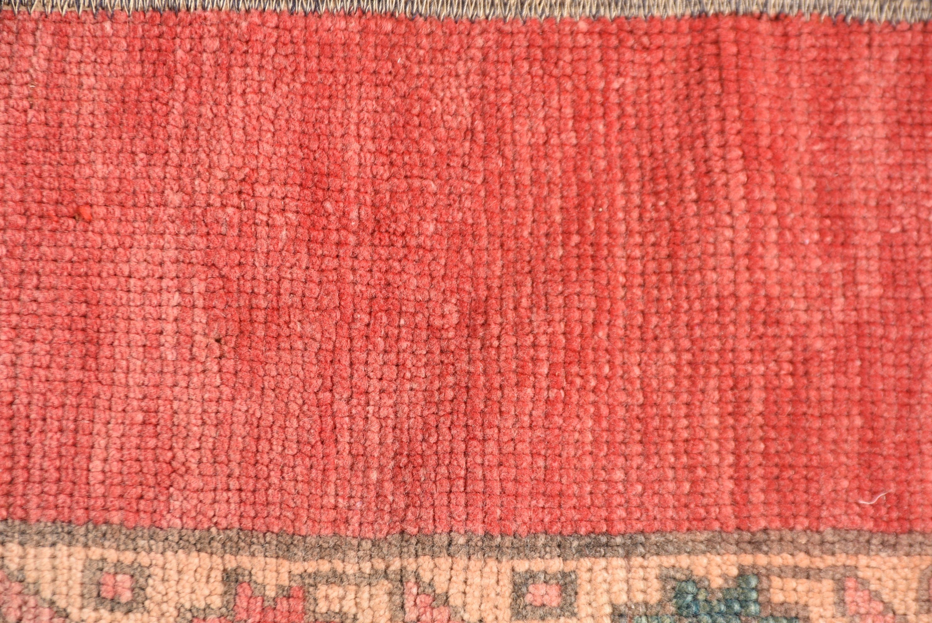 Kitchen Rugs, Red Moroccan Rug, Antique Rugs, Vintage Rugs, Rugs for Bedroom, 2.2x3.7 ft Small Rugs, Entry Rug, Turkish Rug