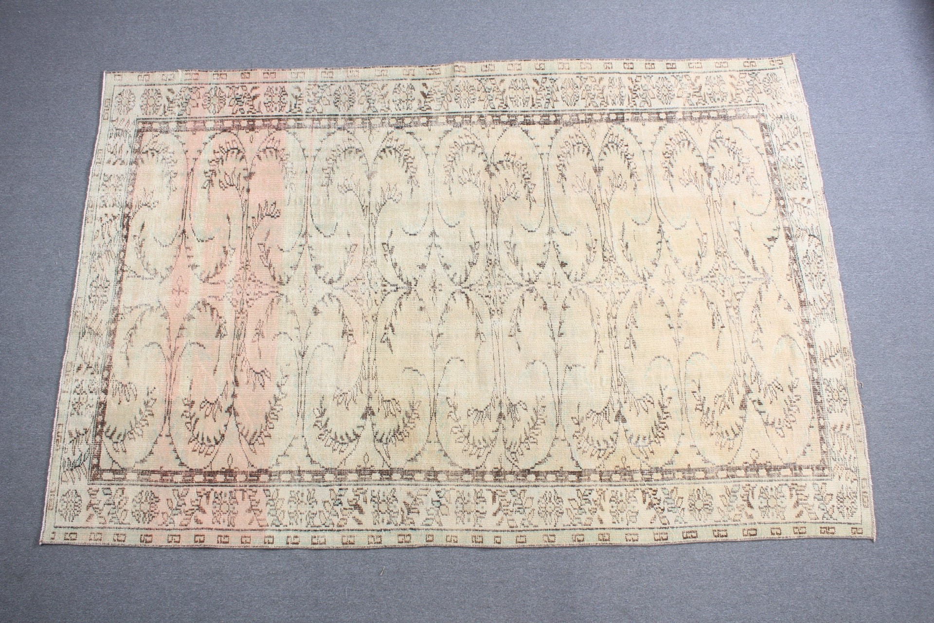 Beige Antique Rugs, Rugs for Living Room, Salon Rug, Bedroom Rugs, Oriental Rug, Turkey Rugs, Vintage Rug, Turkish Rug, 6.5x10 ft Large Rug