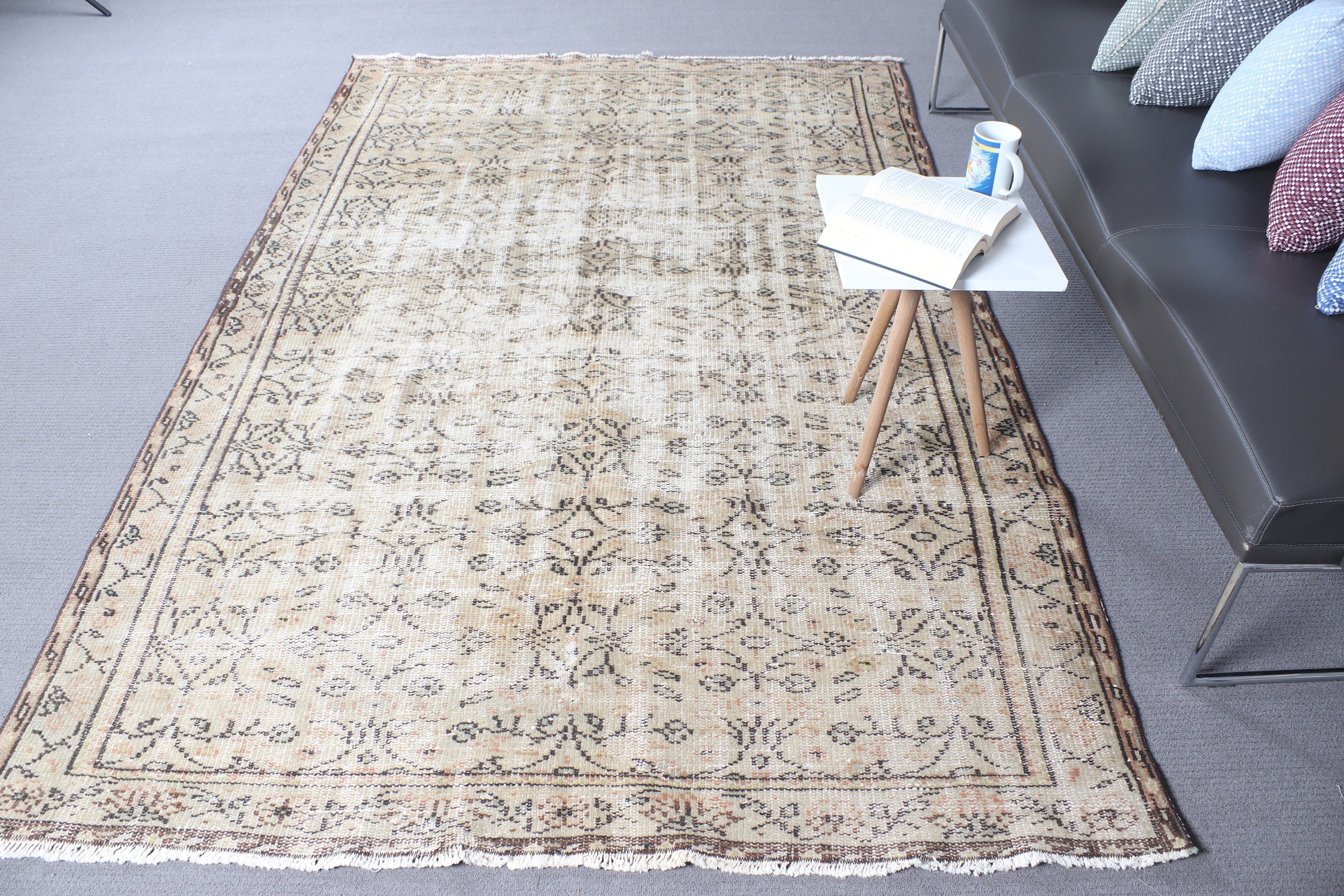 Ethnic Rug, 5.4x8.6 ft Large Rug, Bronze Oushak Rug, Large Boho Rug, Anatolian Rug, Turkish Rug, Bedroom Rug, Vintage Rugs, Flatweave Rugs