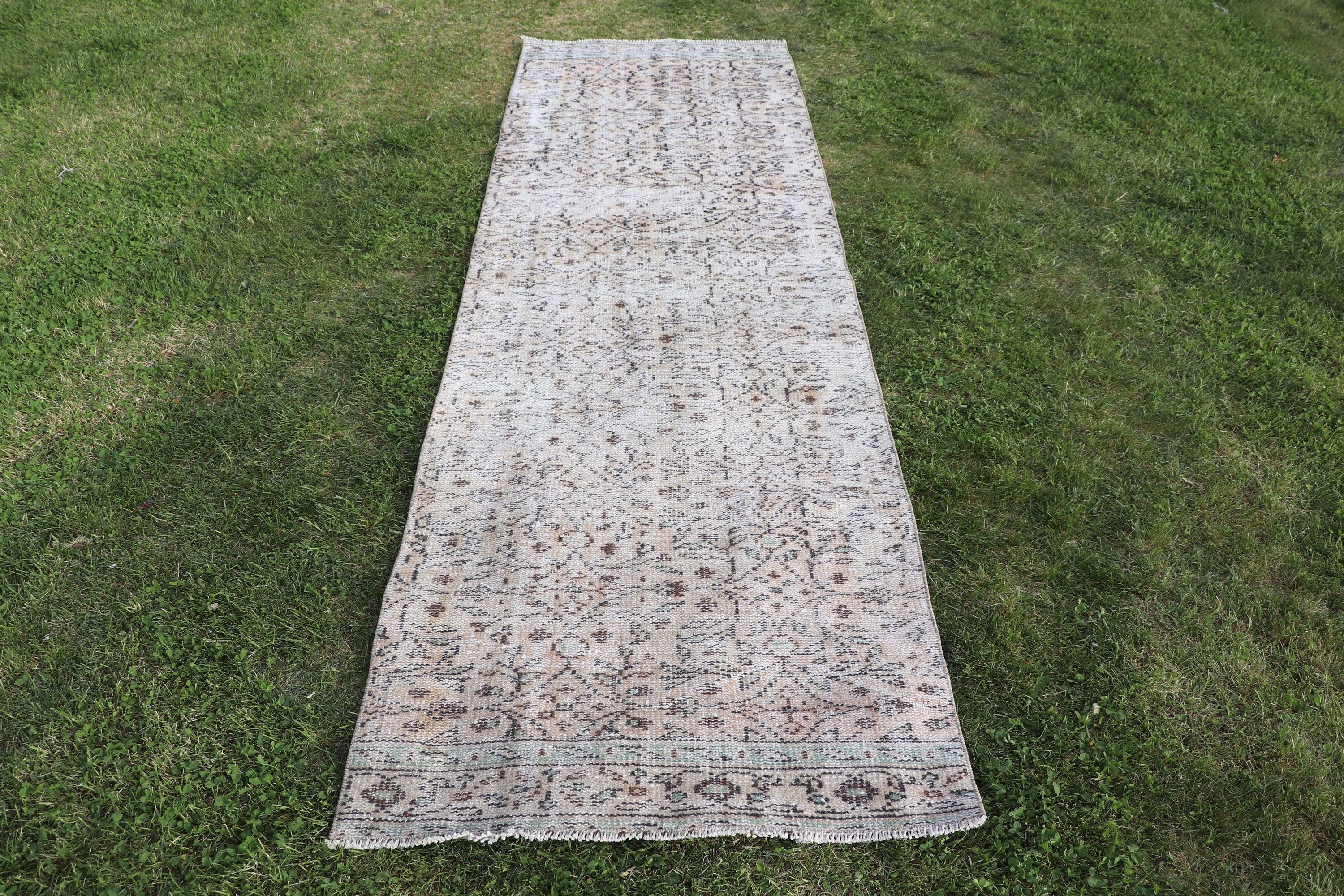 Boho Halı, Bej Anadolu Halıları, Türk Halısı, Koridor Halısı, Vintage Halılar, 2.7x9.1 ft Runner Halısı, Vintage Runner Halıları, Anadolu Halısı