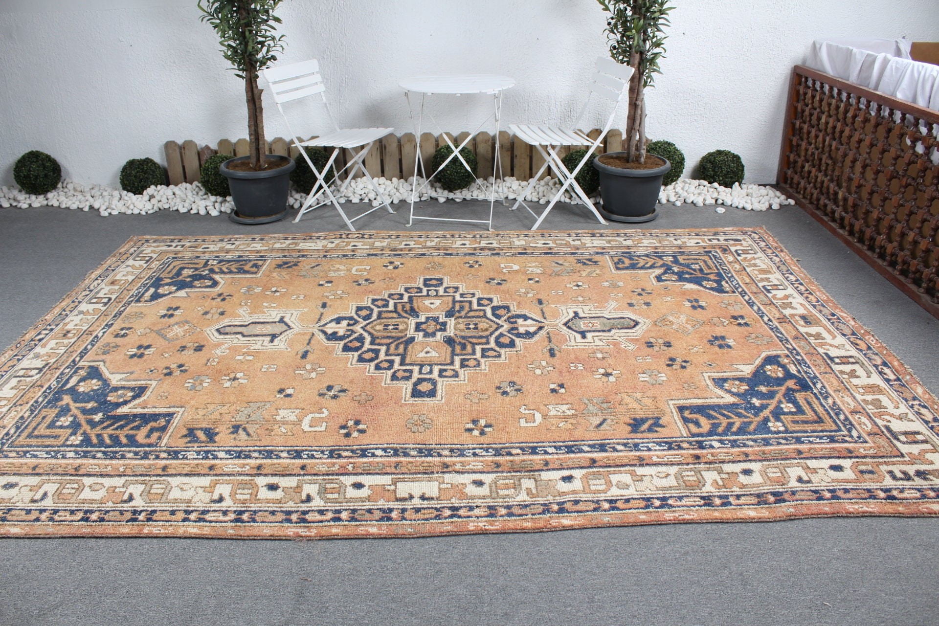 Old Rug, Dining Room Rug, Salon Rug, Orange Floor Rugs, Vintage Rug, Floor Rug, Cute Rug, Turkish Rugs, 7.4x11 ft Oversize Rug, Antique Rug