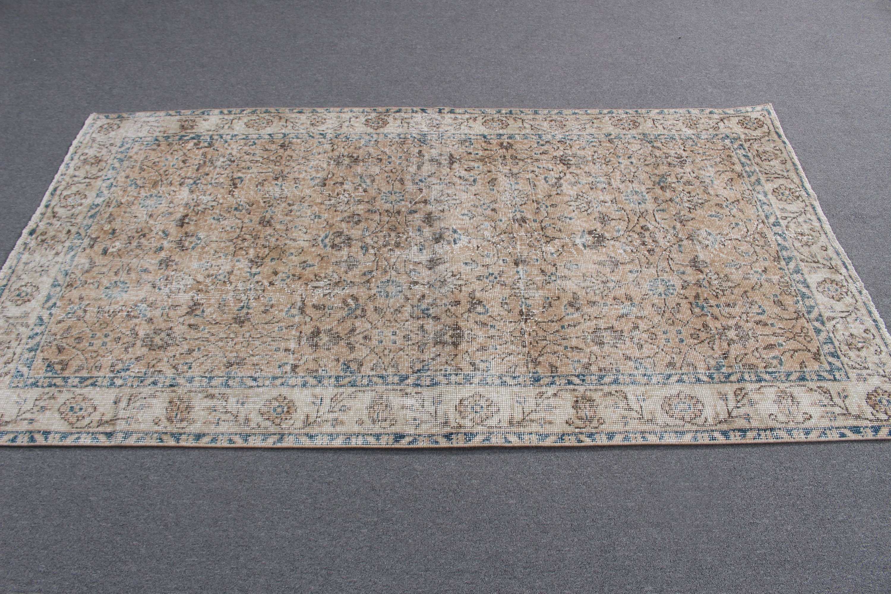 Modern Rug, 3.6x6.6 ft Accent Rug, Bedroom Rug, Geometric Rugs, Decorative Rugs, Vintage Rugs, Beige Kitchen Rugs, Turkey Rug, Turkish Rugs