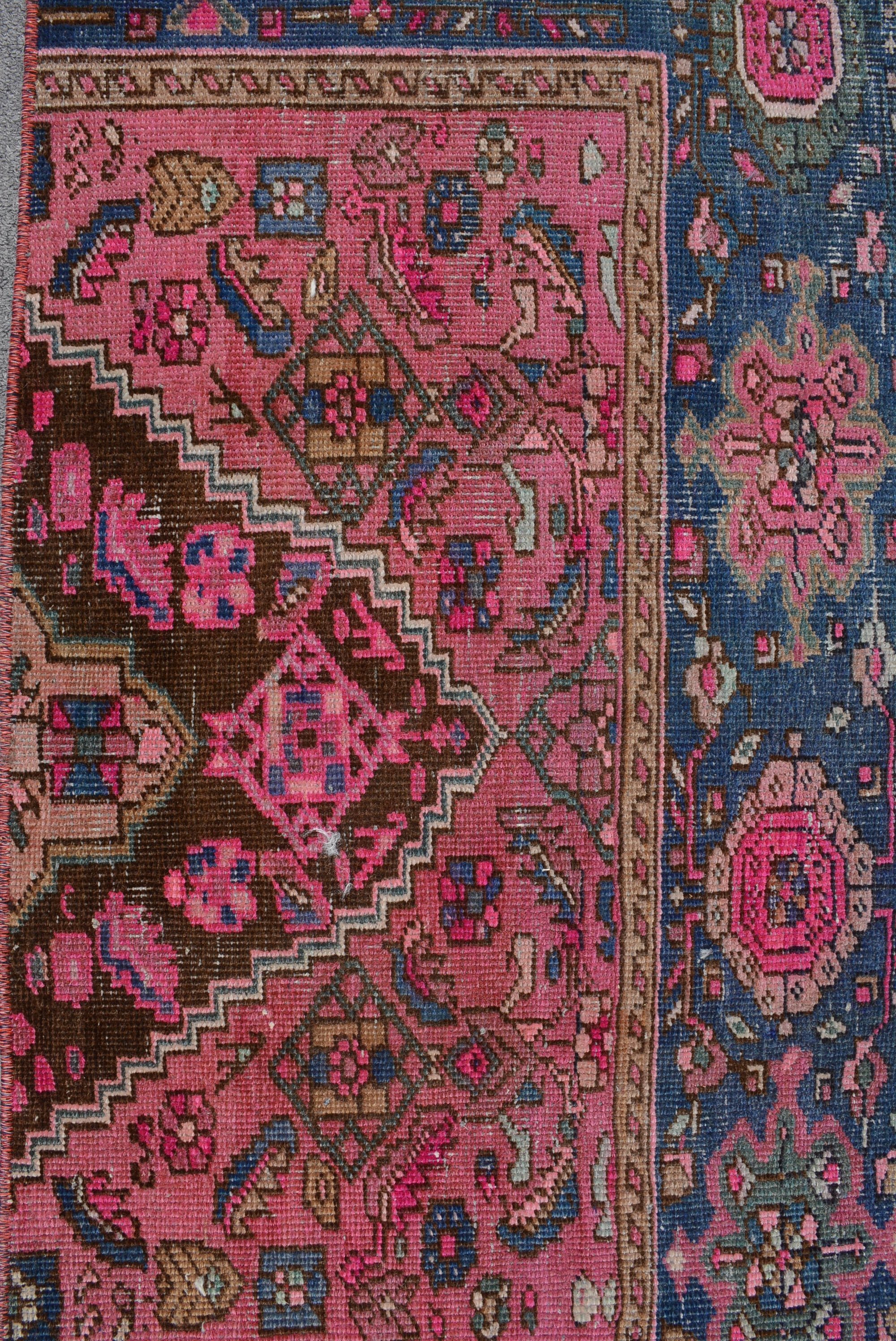 Vintage Rug, Bedroom Rug, Wall Hanging Rug, Car Mat Rug, Oriental Rugs, Pink Antique Rug, Flatweave Rug, Turkish Rugs, 1.6x3.7 ft Small Rug