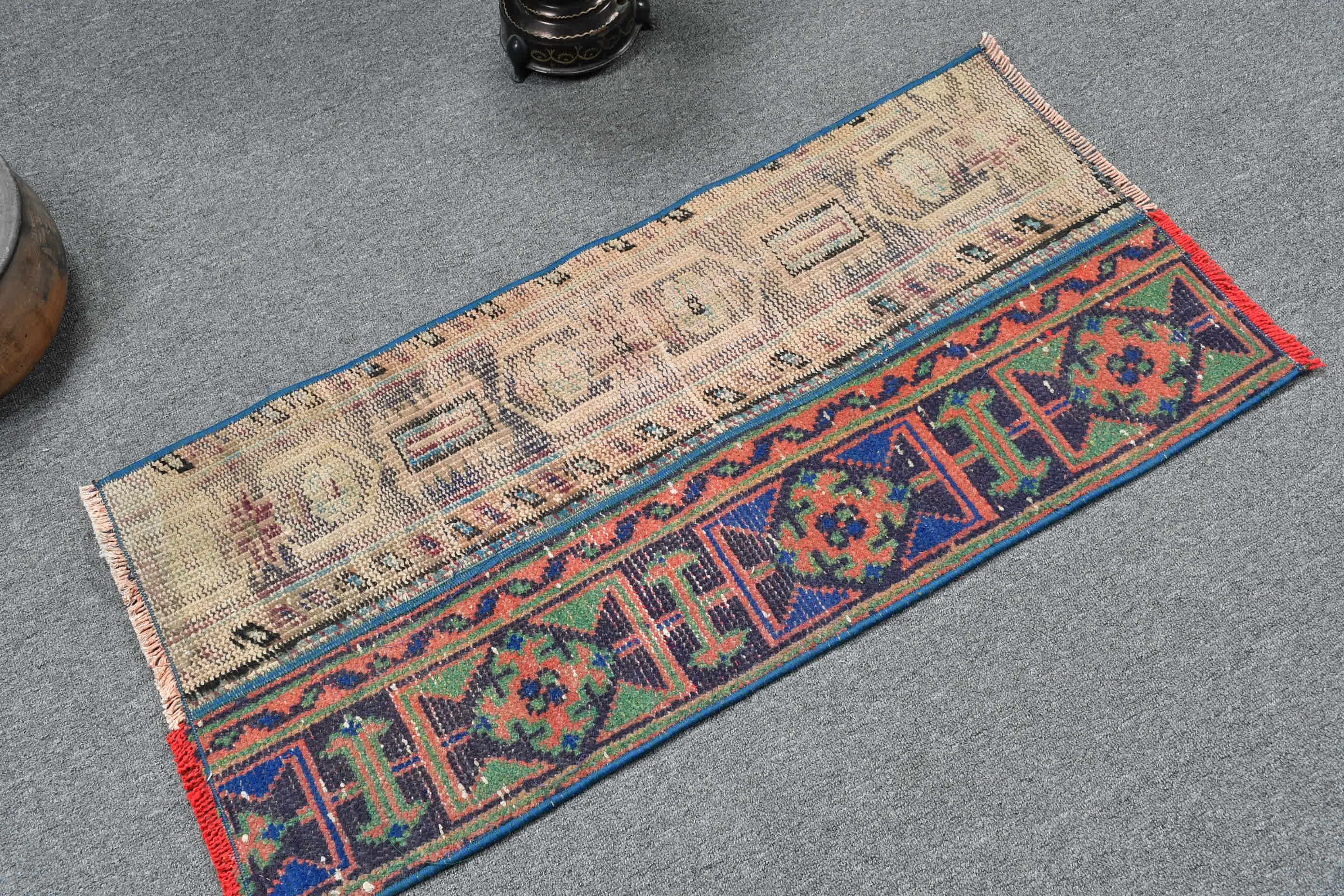 Green Bedroom Rug, Anatolian Rug, Turkish Rug, Vintage Rugs, Moroccan Rugs, 1.5x3.2 ft Small Rug, Car Mat Rug, Custom Rug, Bathroom Rug