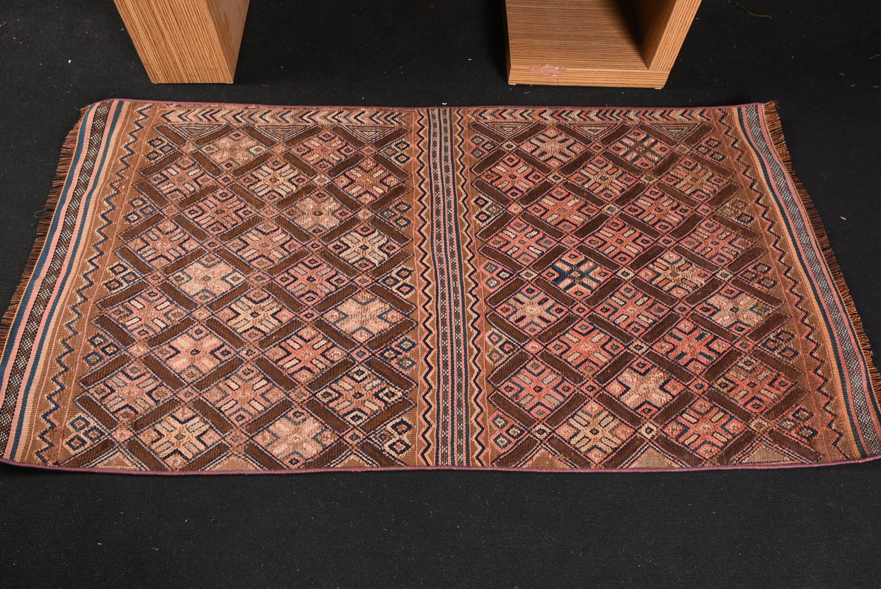 Vintage Rug, Brown  2.9x5.4 ft Accent Rugs, Entry Rugs, Cool Rugs, Kilim, Antique Rugs, Turkish Rug, Bedroom Rugs, Custom Rug