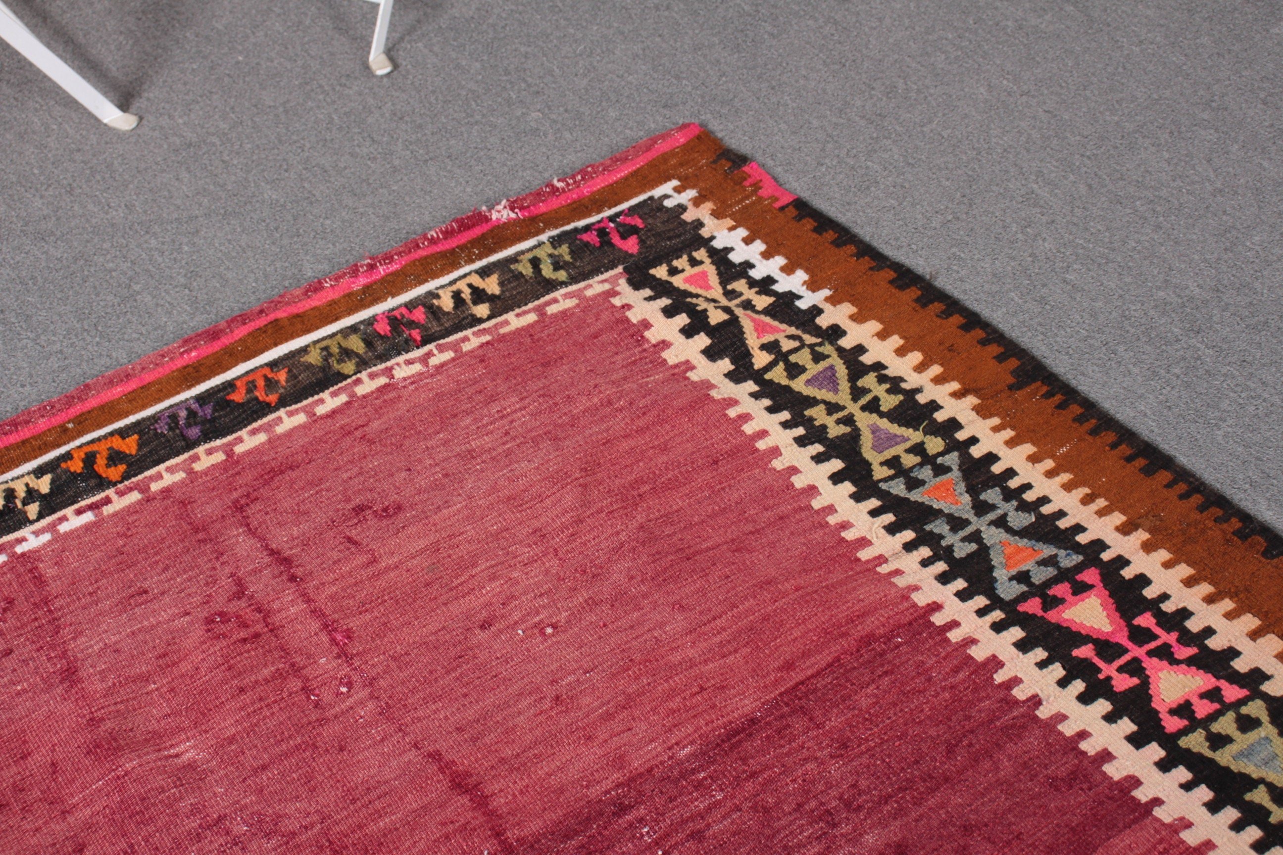 Anadolu Halısı, Türk Halısı, 6.1x9.6 ft Büyük Halı, Kırmızı Soğuk Halılar, Oturma Odası Halısı, Vintage Halı, Kilim, Yemek Odası Halısı