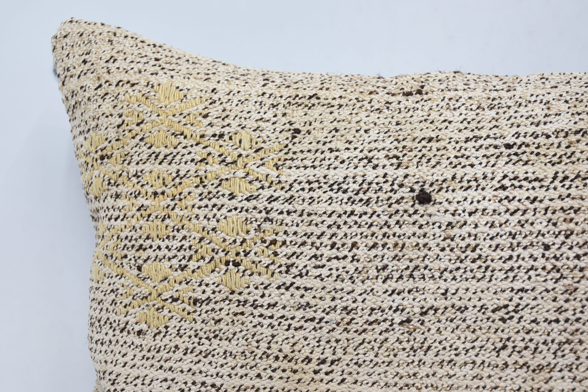 Vintage Kilim Throw Pillow, Sofa Cushion Cover, Turkish Pillow, 16"x24" White Cushion Cover, Aesthetic Pillow Sham, Pillow for Couch