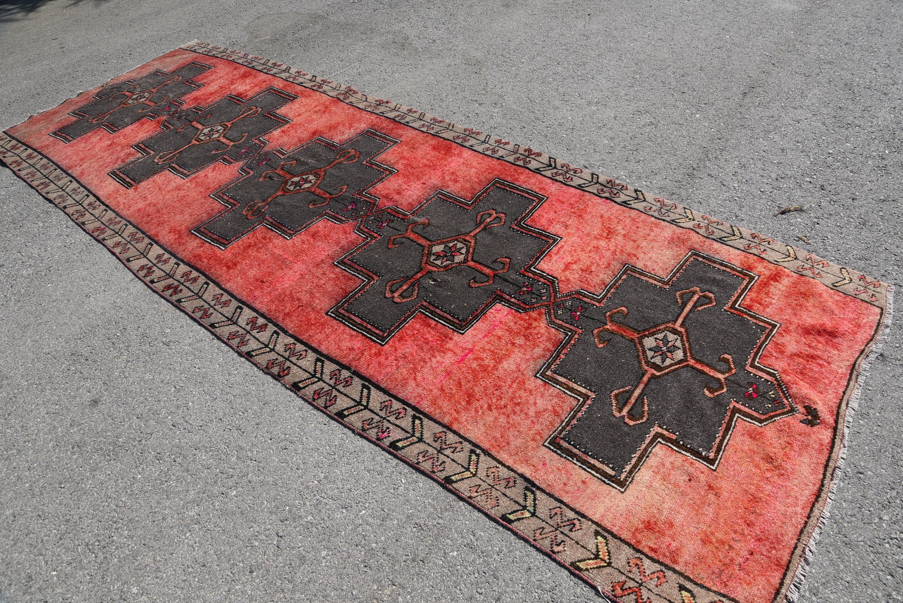 Etnik Halı, Vintage Halı, 4.5x12.3 ft Runner Halı, Boho Halı Runner Halıları, Yer Halısı, Merdiven Halısı, Koridor Halıları, Türk Halısı, Ev Dekorasyonu Halısı