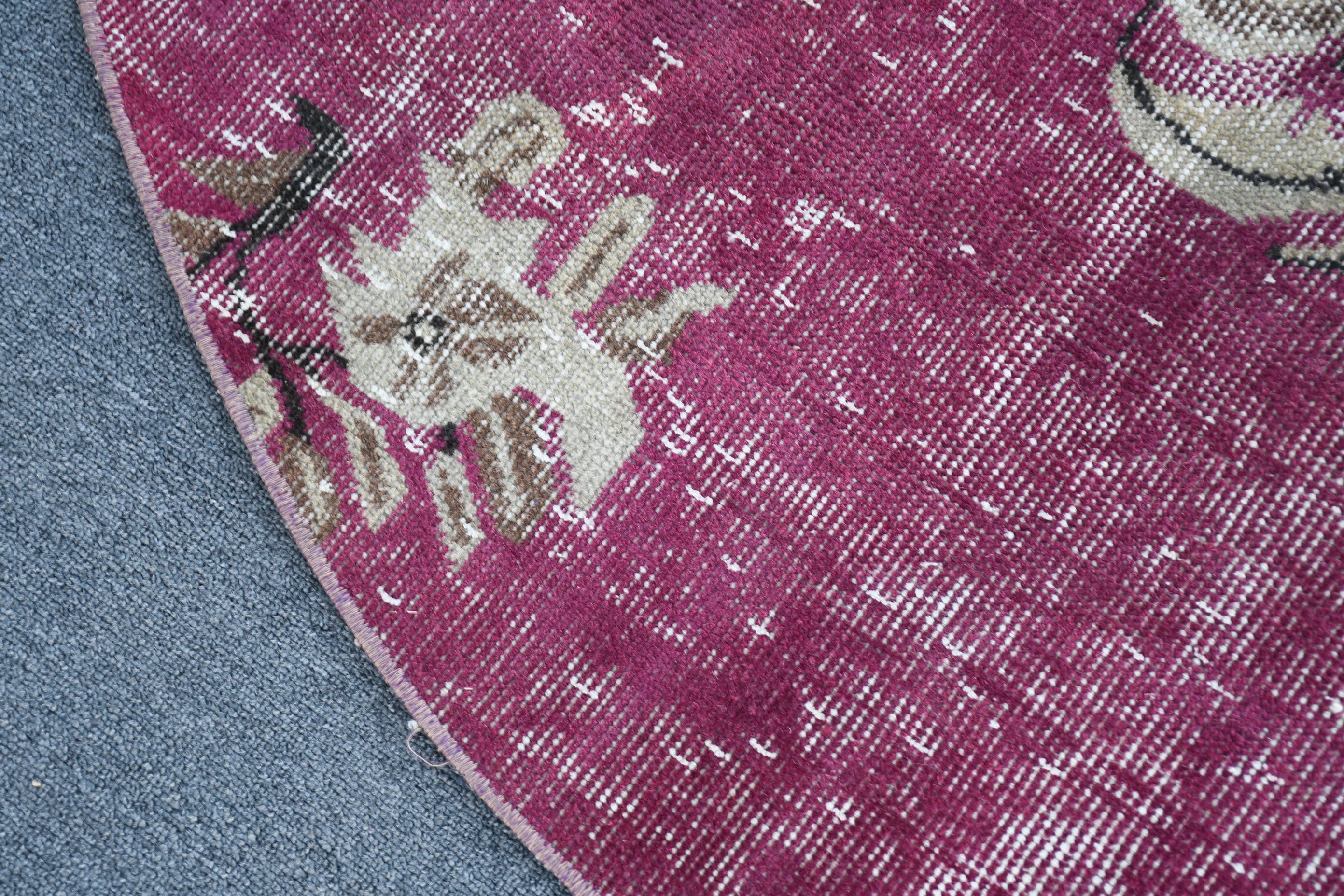 Moroccan Rug, Kitchen Rug, Purple Oriental Rug, Turkish Rug, Boho Rug, 5.6x5.8 ft Area Rug, Bedroom Rugs, Living Room Rug, Vintage Rug