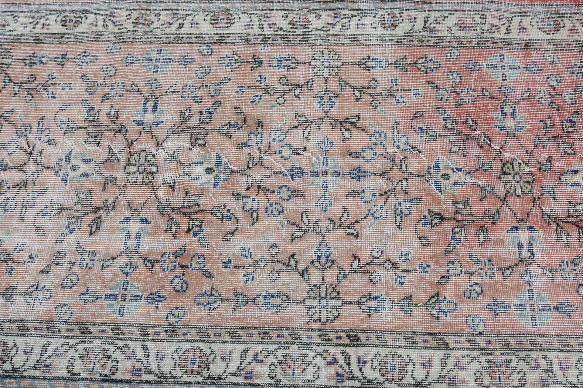 Giriş Halıları, Ev Dekorasyonu Halıları, Geometrik Halılar, Dekoratif Halılar, Turuncu Yer Halısı, 3,2x6,2 ft Accent Halı, Vintage Halı, Türk Halısı