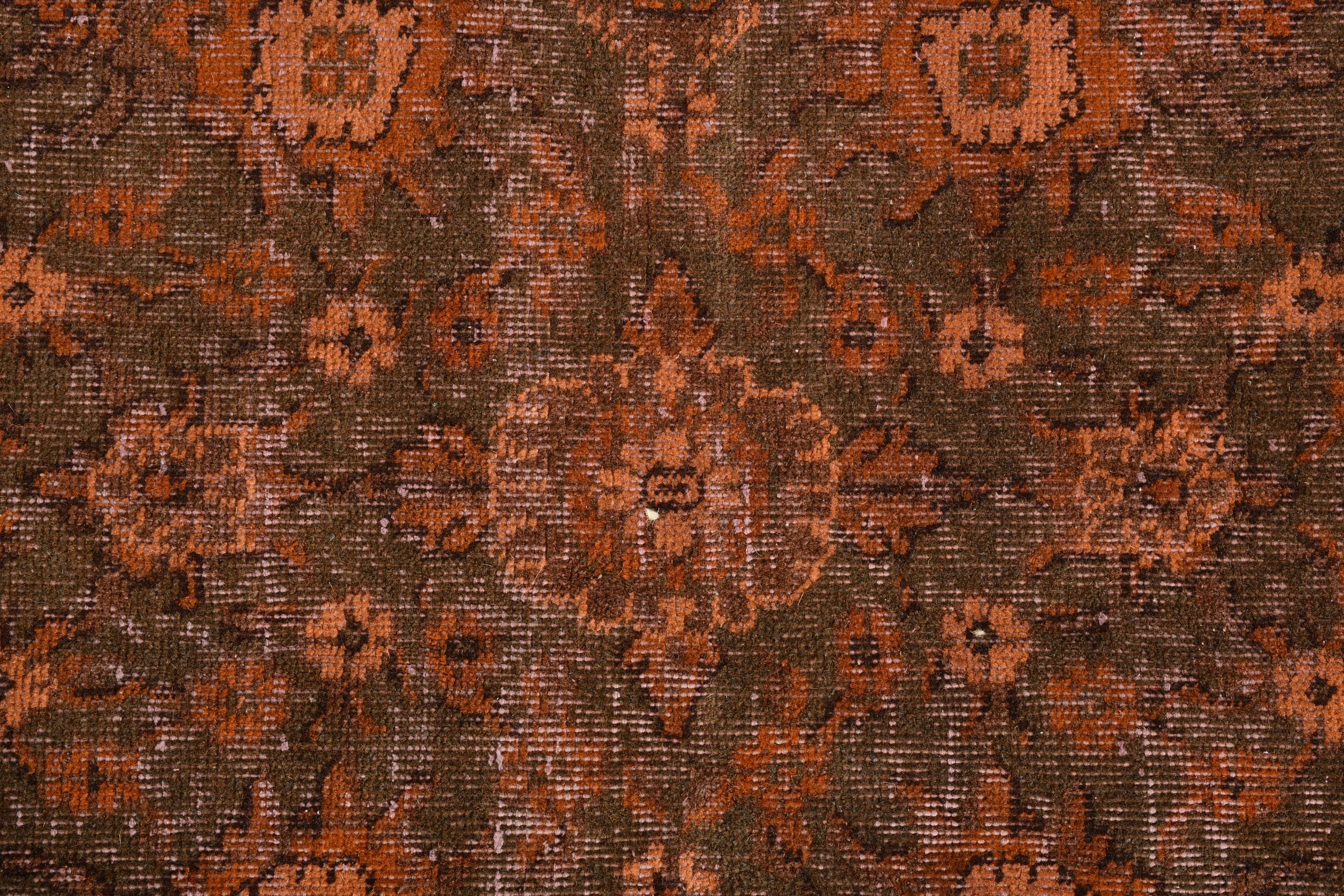 Antika Halı, Yemek Odası Halısı, Oturma Odası Halısı, Vintage Halı, Kahverengi Ev Dekorasyonu Halısı, Sanat Halısı, Türk Halısı, Oushak Halıları, 4,9x10,4 ft Büyük Halılar