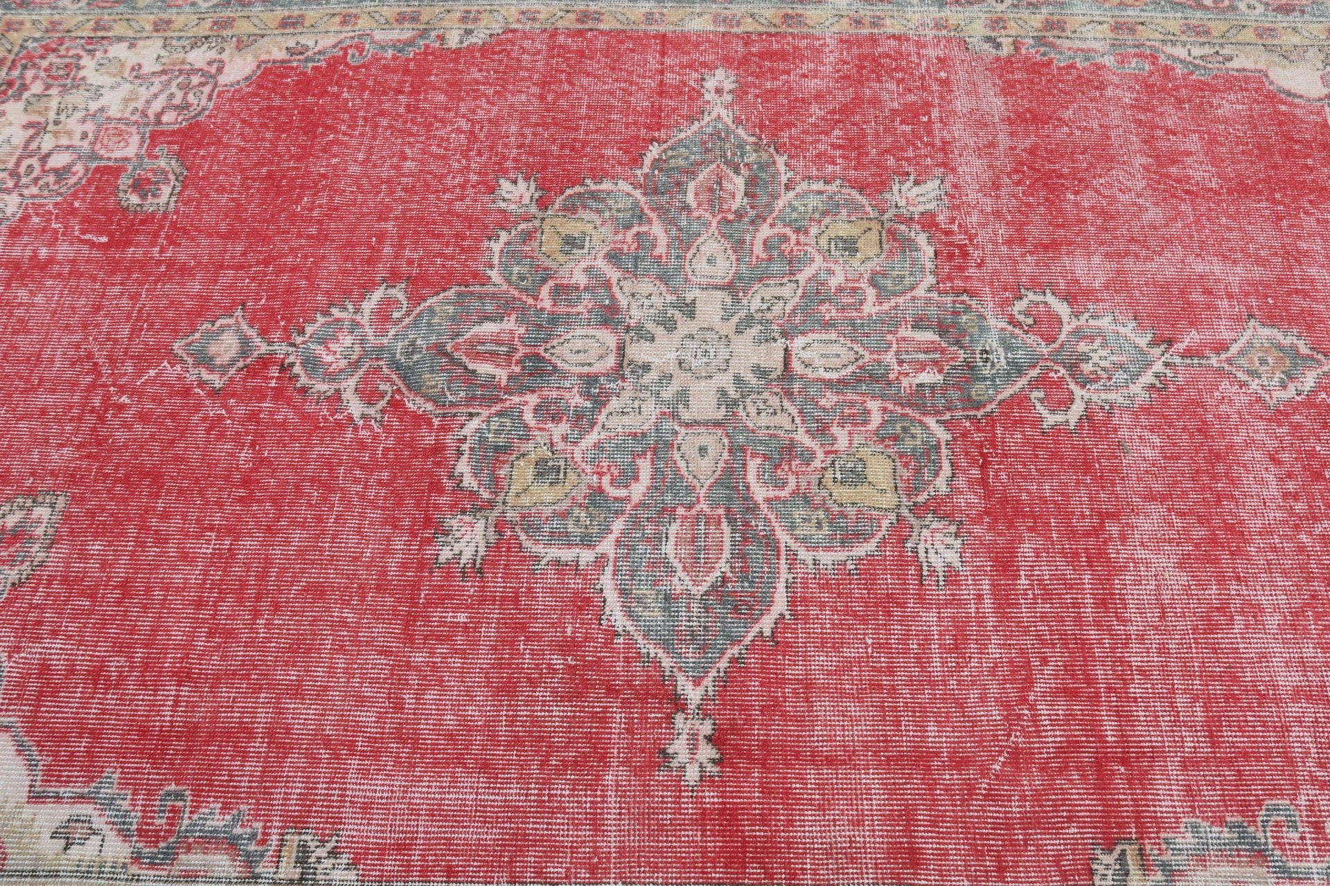 Boho Halı, Yemek Odası Halısı, Vintage Halılar, Büyük Vintage Halılar, Oryantal Halılar, Kırmızı Yatak Odası Halıları, Türk Halıları, Lüks Halı, 5x8,4 ft Büyük Halılar