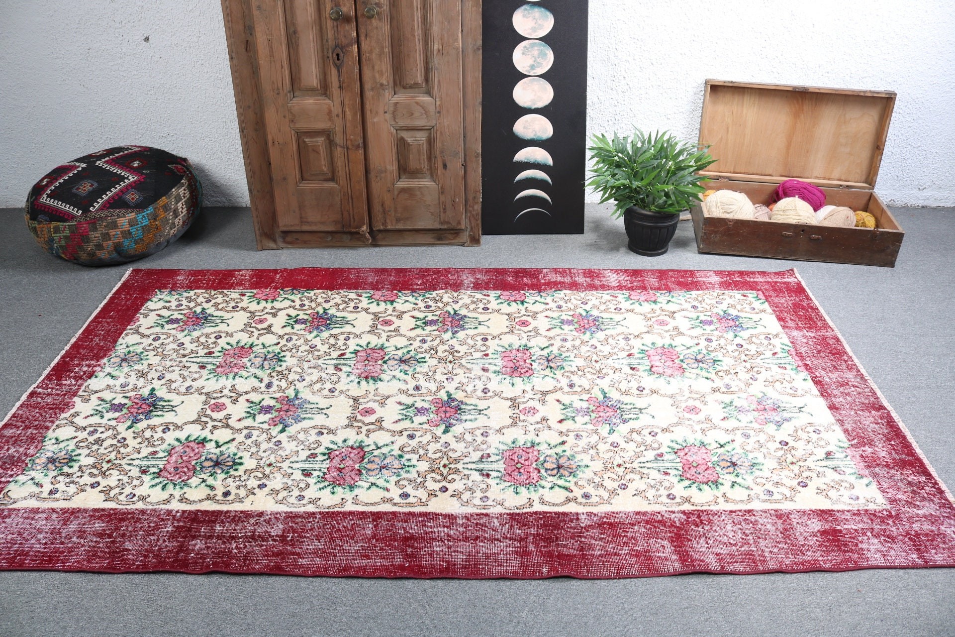 Vintage Halılar, Fas Halıları, Türk Halısı, 4.7x8 ft Alan Halıları, Yemek Odası Halıları, Aztek Halıları, Bej Oushak Halıları, Mutfak Halıları, Yatak Odası Halıları