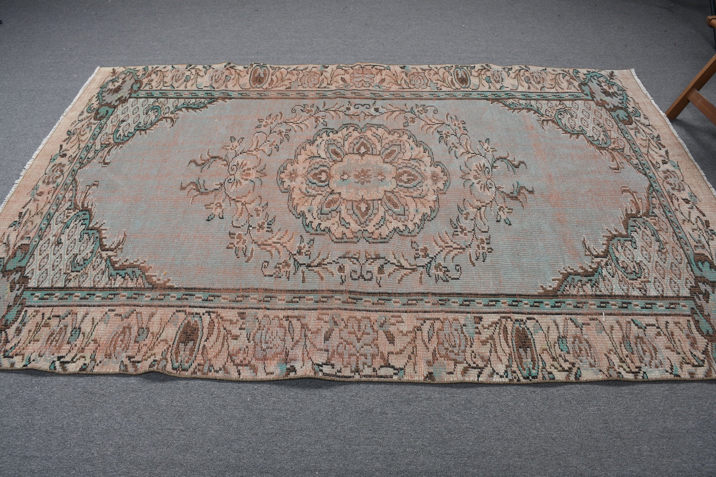 5.5x8.3 ft Büyük Halı, Salon Halıları, Yemek Odası Halıları, Antika Halı, Vintage Halılar, Yer Halısı, Yeşil Mutfak Halıları, Pastel Halılar, Türk Halısı