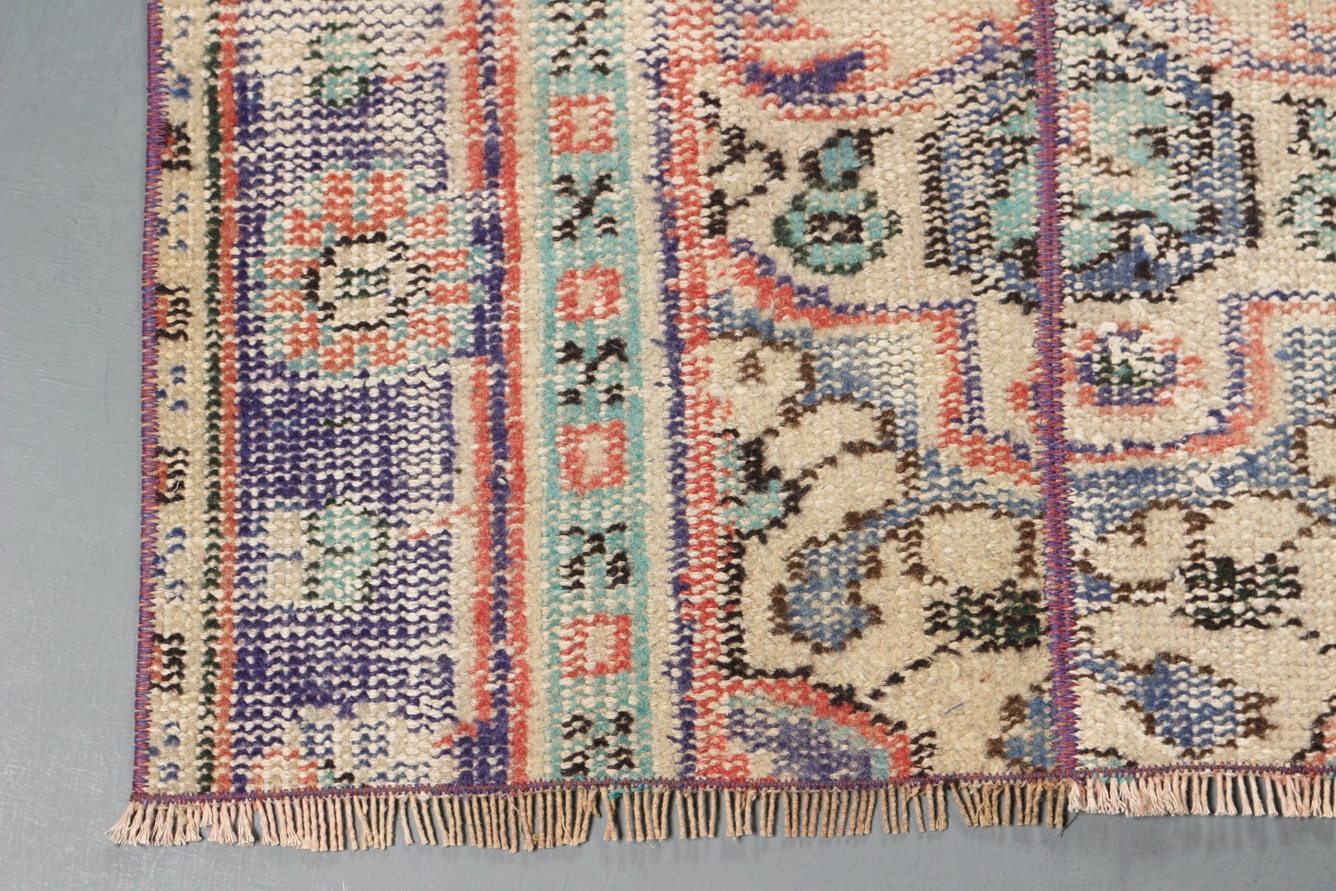 Bedroom Rugs, Blue Oushak Rug, Rugs for Corridor, Stair Rugs, Hallway Rug, 2.5x8.4 ft Runner Rug, Anatolian Rugs, Turkish Rug, Vintage Rug