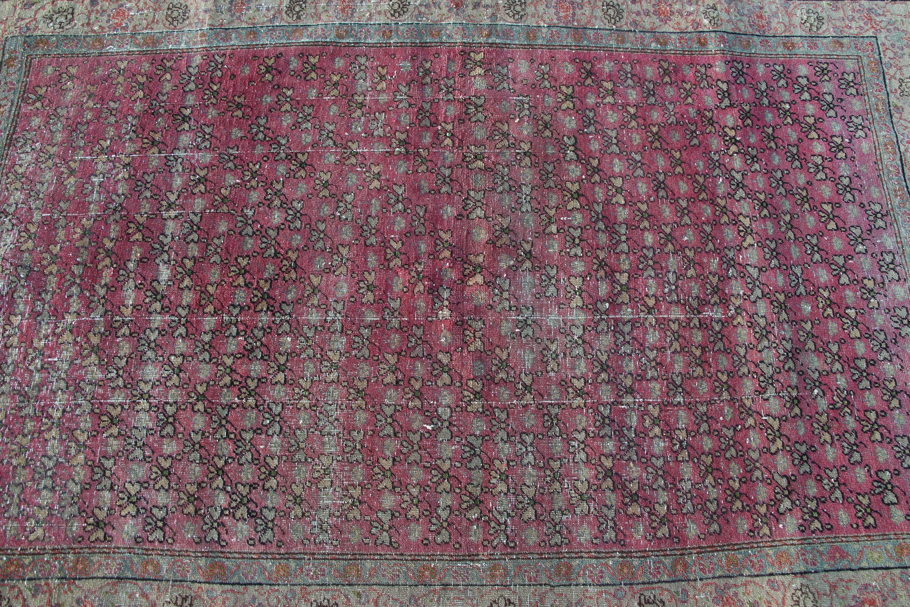 Pink Anatolian Rug, Vintage Rug, Nursery Rug, 3.9x5.9 ft Accent Rug, Oushak Rug, Entry Rug, Turkish Rug, Bedroom Rug, Rugs for Entry
