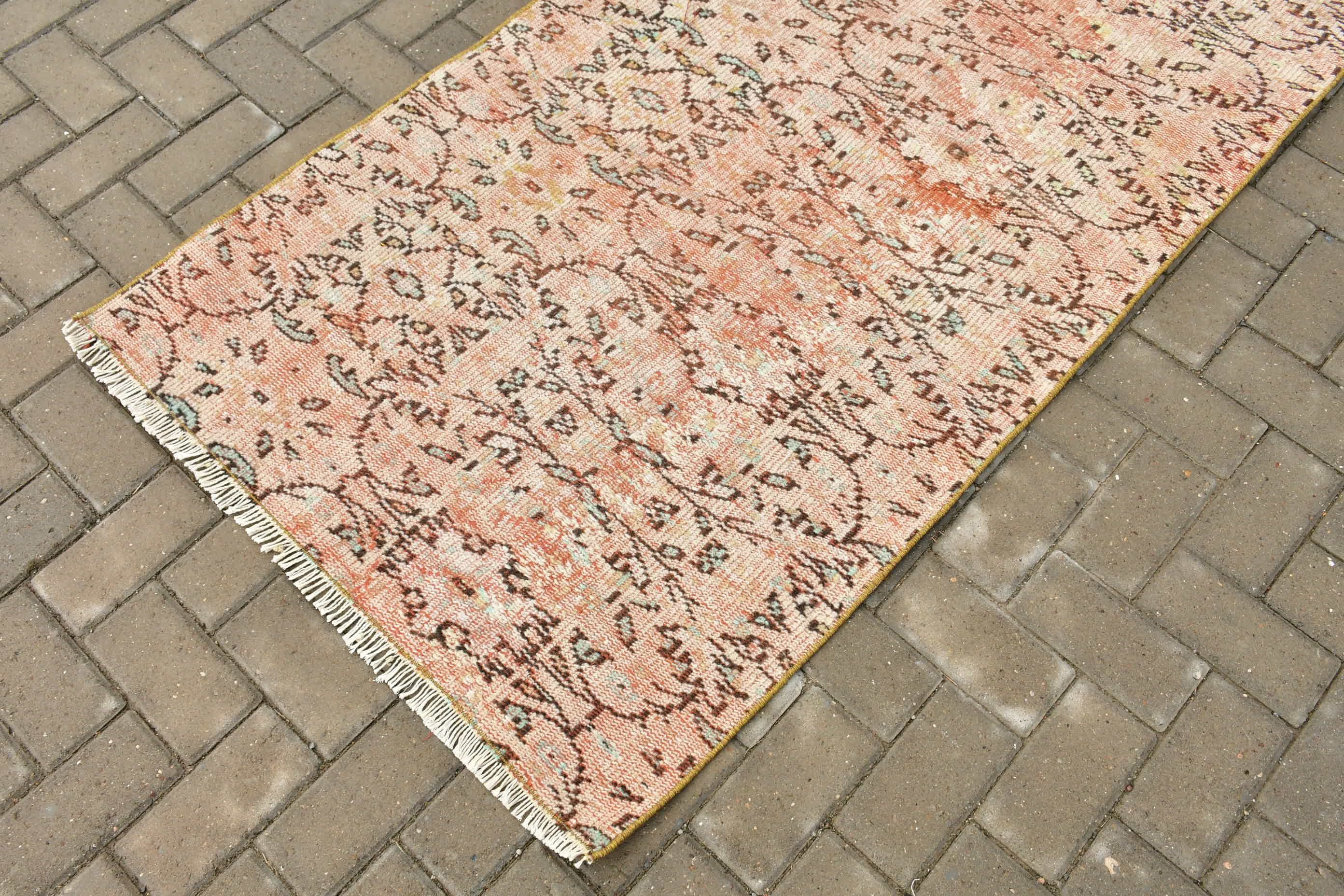 Vintage Halı, Merdiven Halısı, Kahverengi Zemin Halısı, Koridor Halıları, Türk Halısı, Fas Halısı, Yatak Odası Halısı, Koridor Halıları, 3.1x8.1 ft Runner Halısı