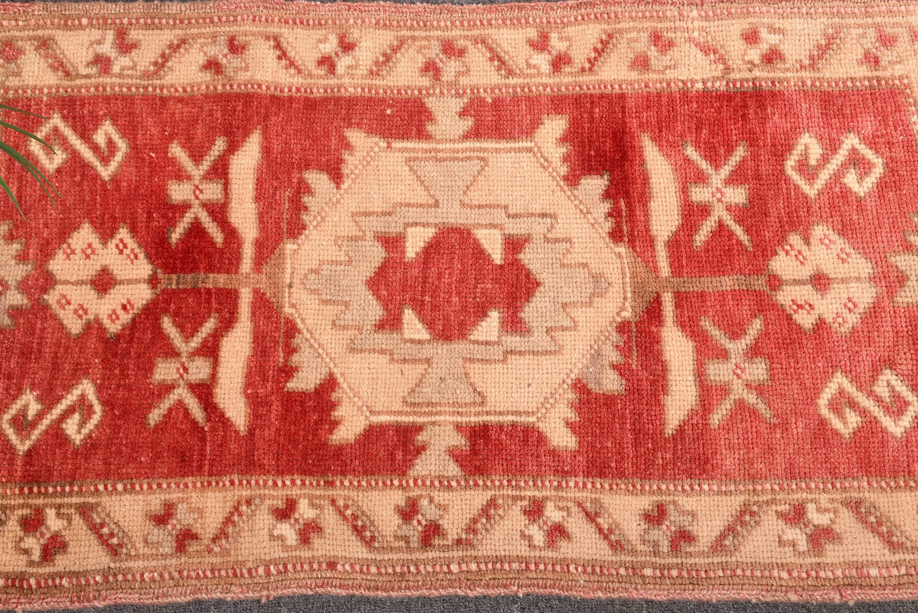 Vintage Rugs, Small Vintage Rug, Modern Rug, Bedroom Rug, Turkish Rugs, Bathroom Rugs, Red Handwoven Rug, 1.8x3.2 ft Small Rug, Floor Rug