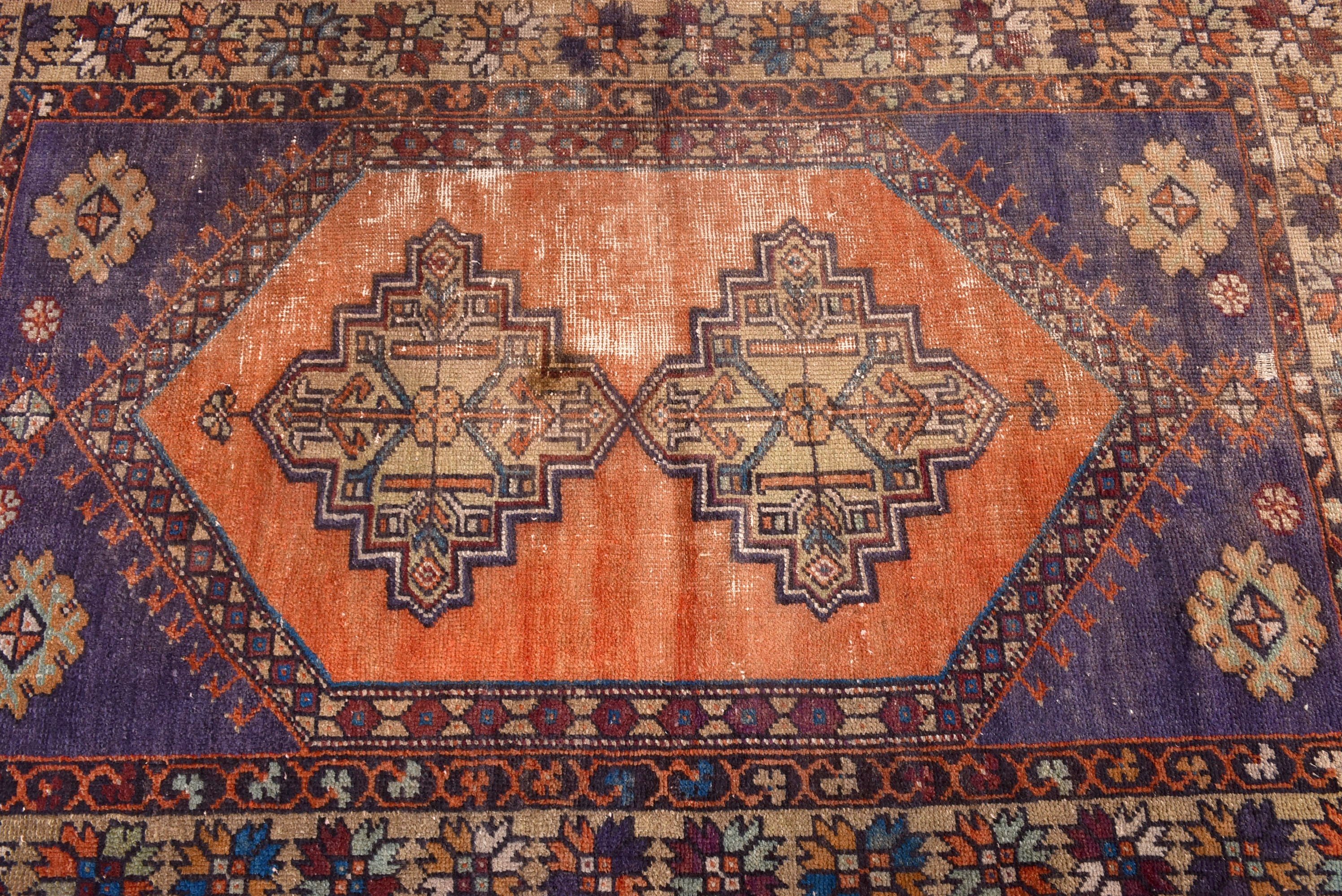 Anadolu Halısı, Mor Mutfak Halıları, Aztek Halısı, Boho Vurgulu Halı, Giriş Halısı, Vintage Halılar, Türk Halısı, Modern Halı, 3,4x5,2 ft Vurgulu Halılar