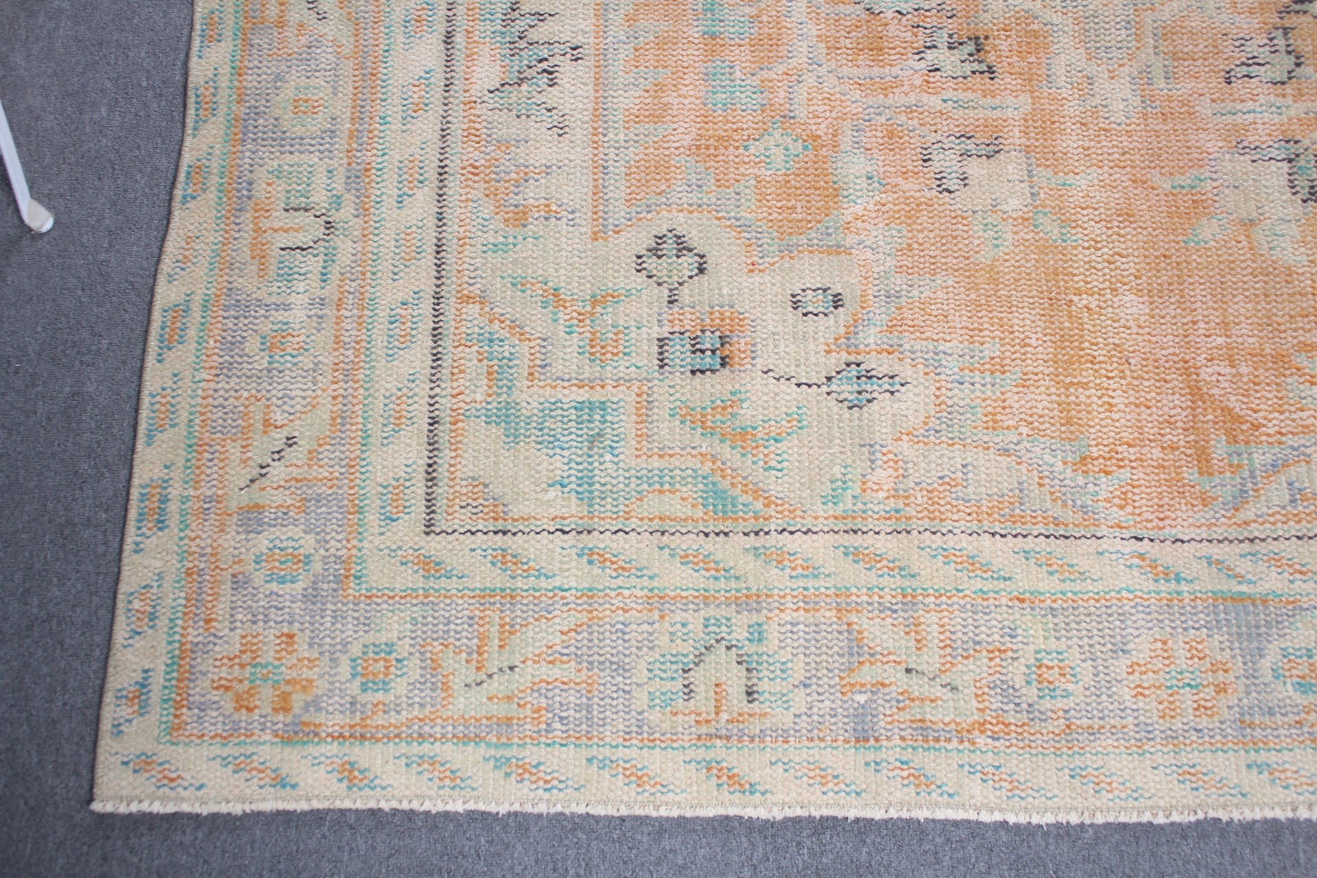 Salon Rugs, Vintage Rug, Oriental Rug, 6x9.2 ft Large Rugs, Orange Moroccan Rugs, Turkish Rug, Distressed Rugs, Bedroom Rug, Rugs for Salon