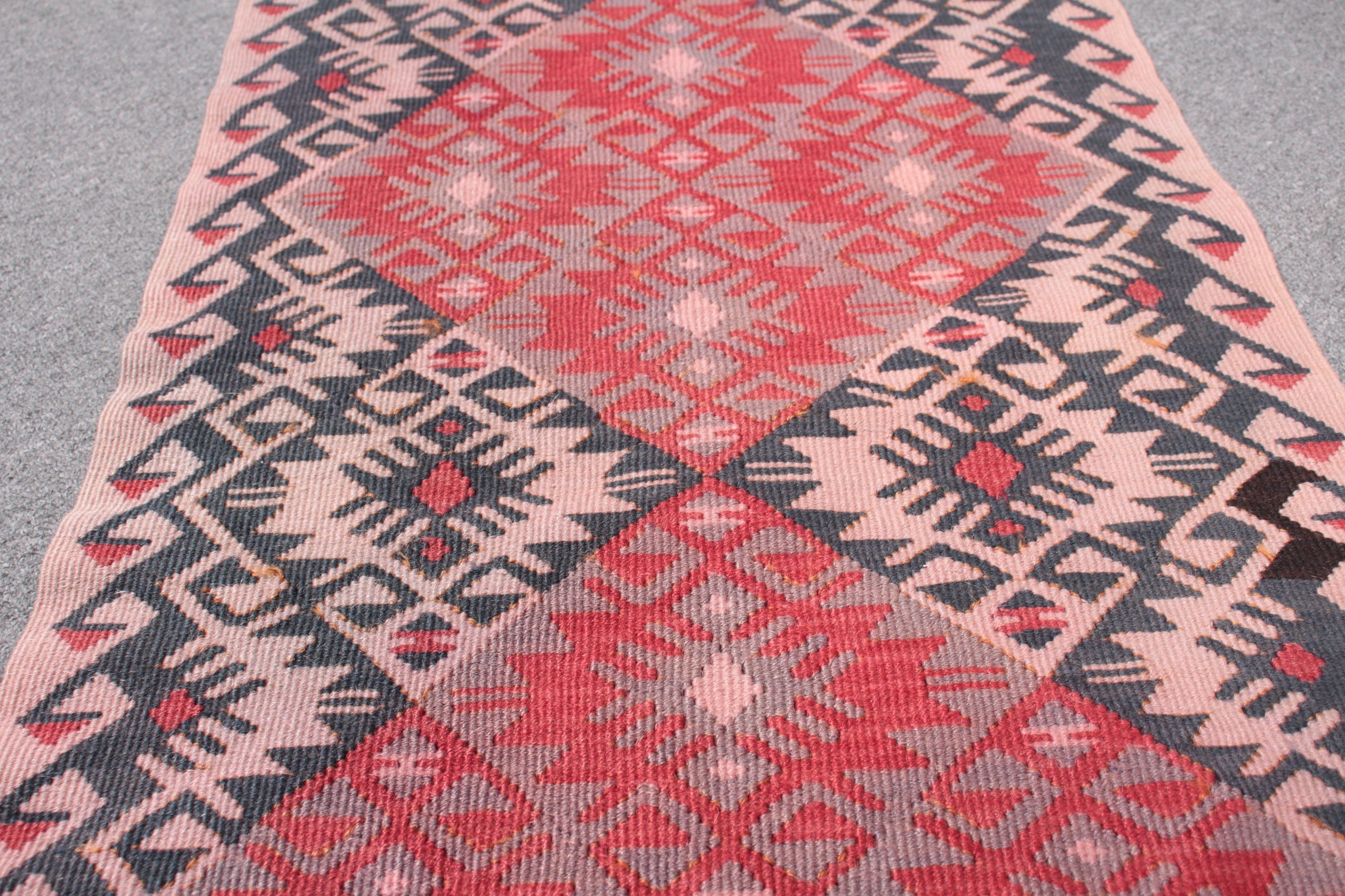 Floor Rug, Red Boho Rugs, Nursery Rug, Kilim, Antique Rug, 1.8x3.2 ft Small Rug, Home Decor Rug, Turkish Rugs, Vintage Rugs, Small Boho Rug