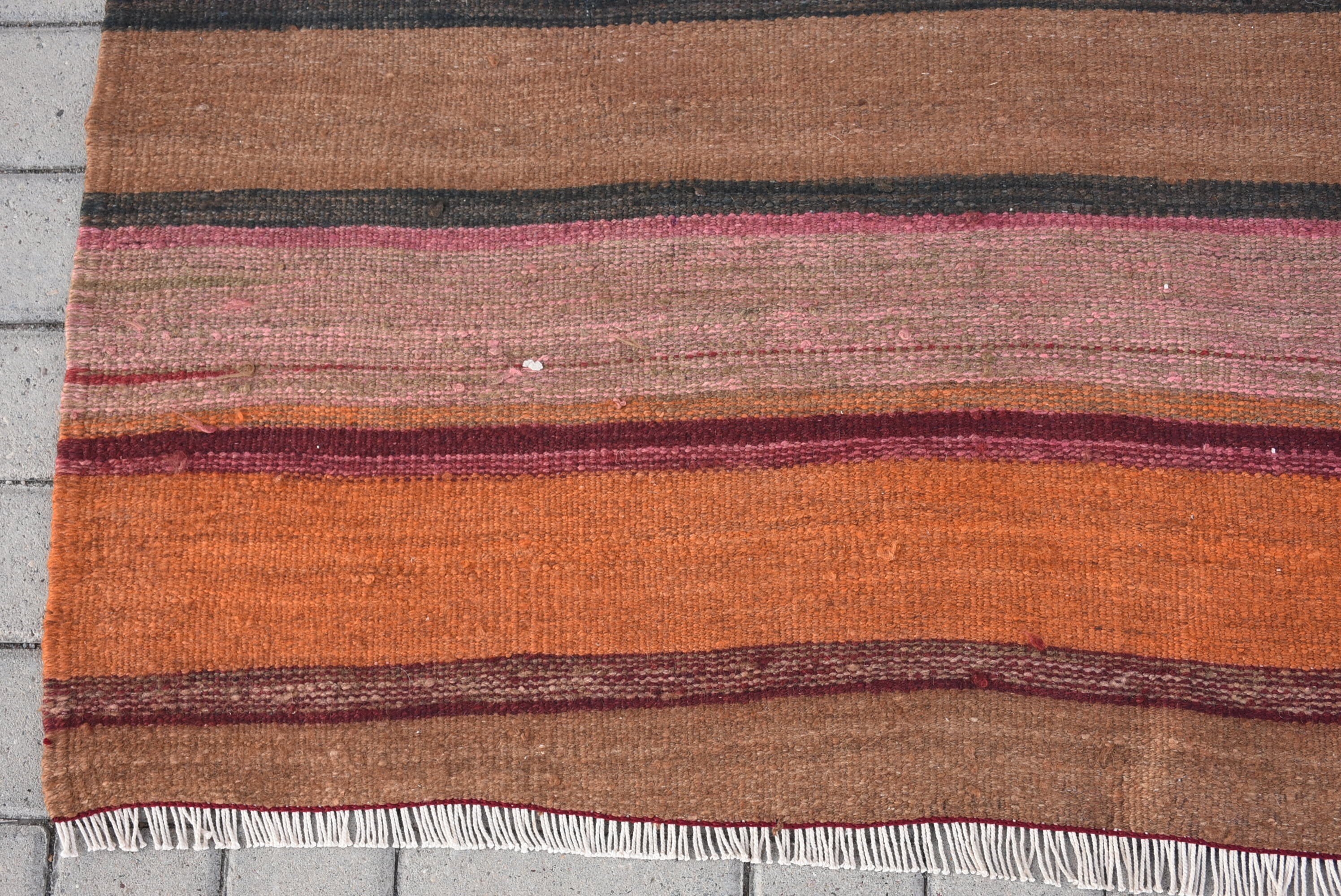 Turuncu Mutfak Kilim, 169x344 cm Salon Kilim, Türk Kilim, Salon Kilim, Anadolu Kilim, Oturma odası Kilim, Yemek odası Kilim