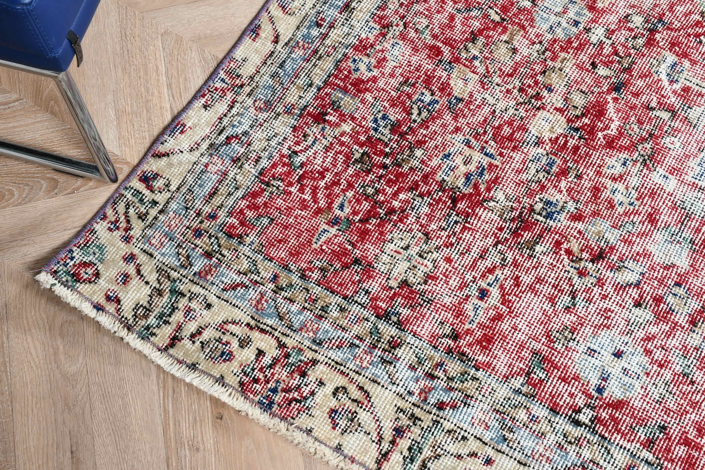 Antique Rugs, Kitchen Rug, Ethnic Rug, 5.9x9.4 ft Large Rugs, Salon Rug, Turkish Rug, Red Anatolian Rugs, Living Room Rugs, Vintage Rugs