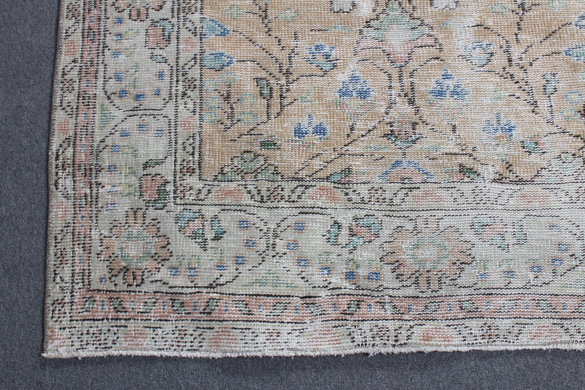 Turuncu Oryantal Halı, Etnik Halılar, Vintage Halı, Yemek Odası Halıları, Salon Halısı, 7.6x11 ft Büyük Boy Halılar, Oryantal Halı, Havalı Halı, Türk Halıları