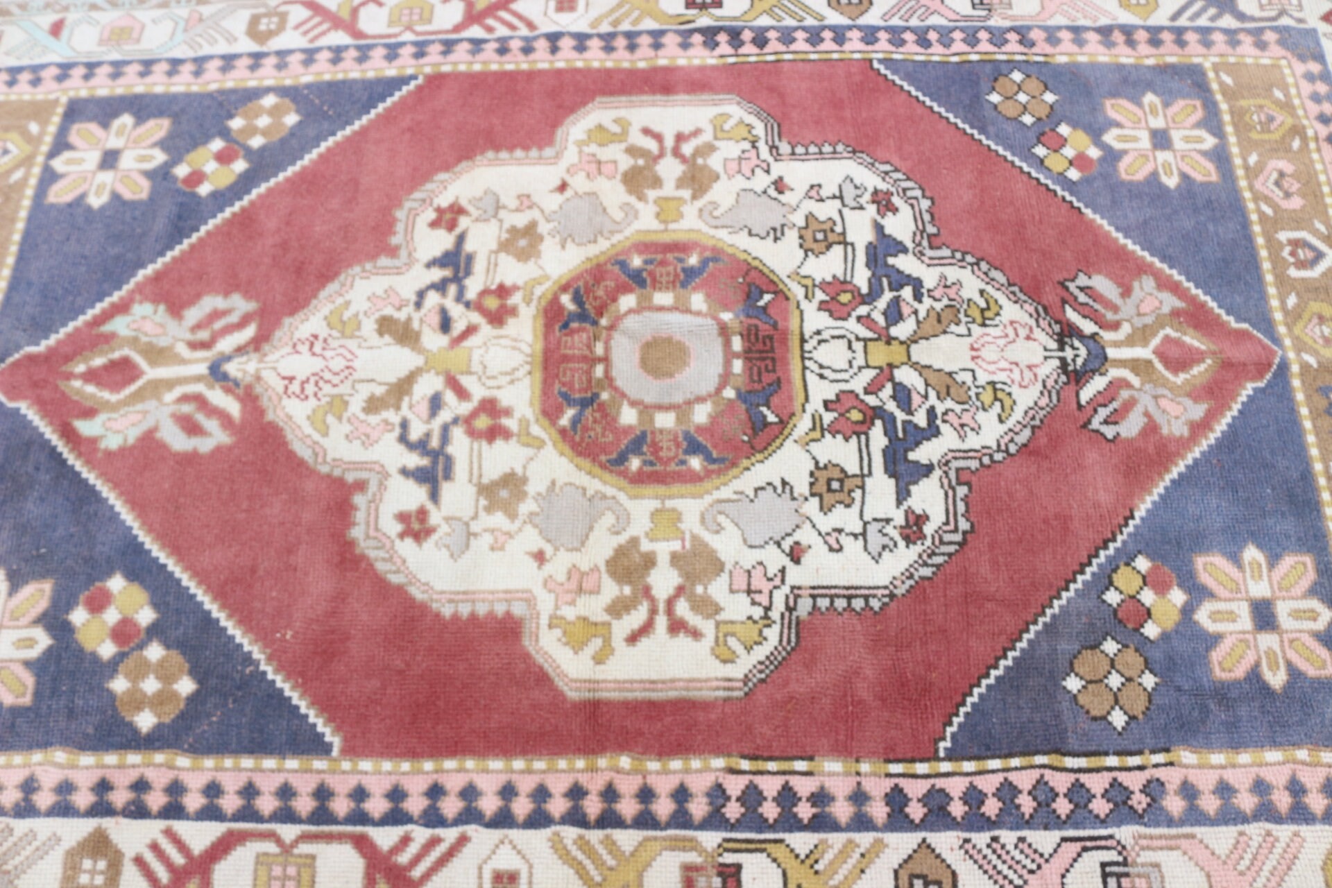 4.7x7.8 ft Area Rug, Red Oriental Rug, Oushak Rug, Bedroom Rug, Vintage Rug, Floor Rug, Rugs for Dining Room, Antique Rug, Turkish Rug