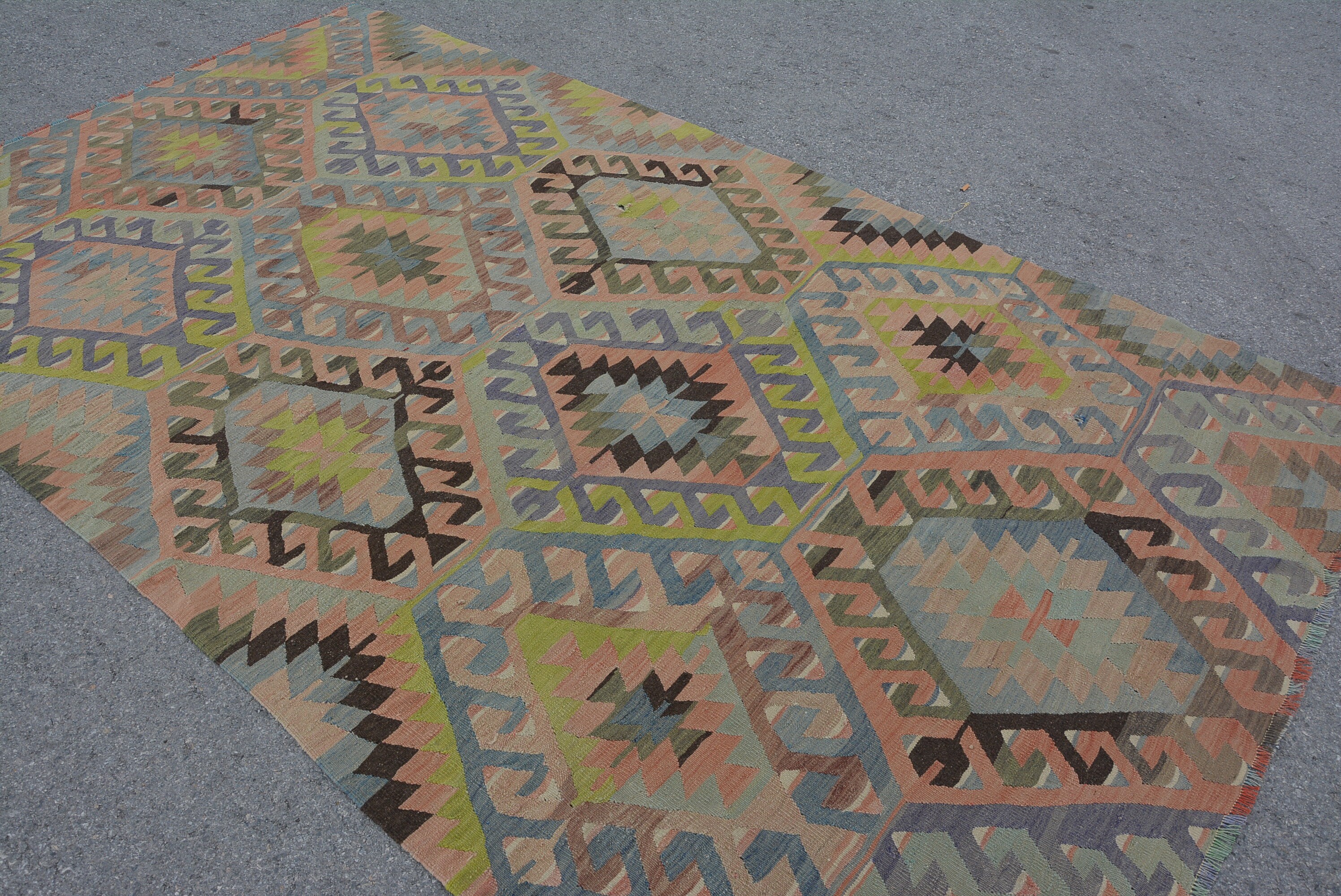 Living Room Rug, Turkish Rug, 5.9x10.2 ft Large Rug, Vintage Rugs, Kitchen Rug, Rugs for Dining Room, Kilim, Salon Rug, Bedroom Rug