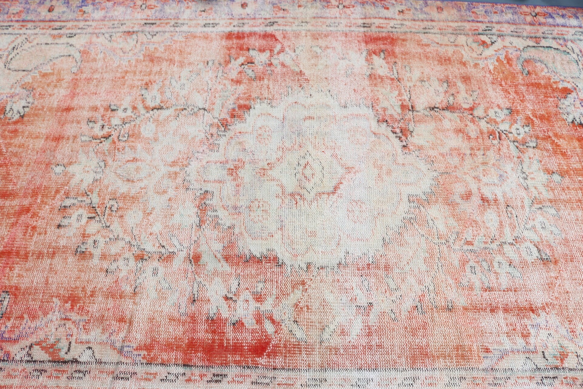 Bedroom Rug, Red Wool Rug, Turkish Rugs, Rugs for Salon, Moroccan Rug, Salon Rug, Vintage Rug, 5x8.9 ft Large Rugs, Home Decor Rugs