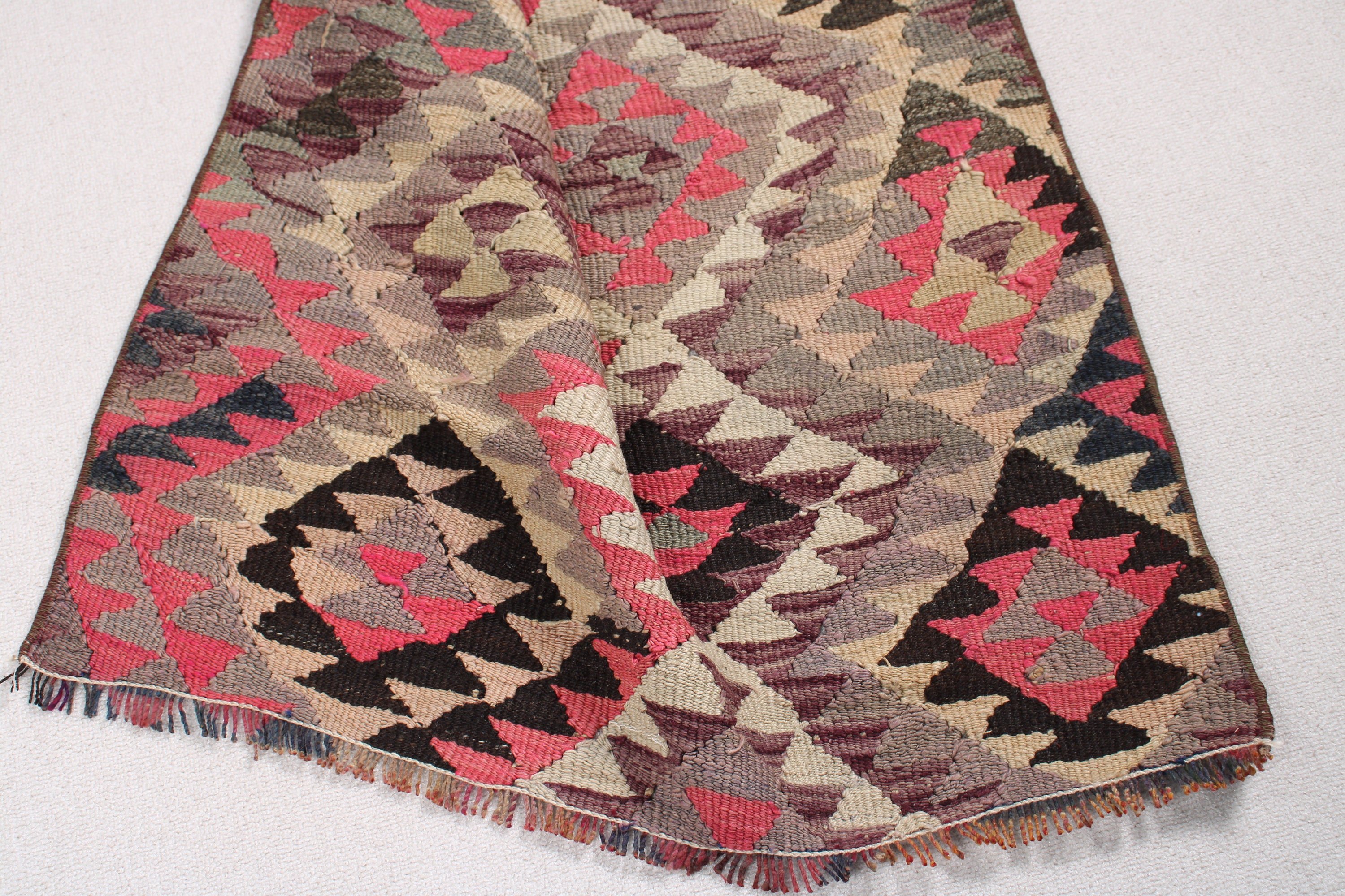 Oushak Halıları, Kilim, Merdiven Halıları, Boho Halıları, Yeşil Oryantal Halı, 2,7x9,5 ft Runner Halısı, Koridor Halıları, Vintage Halı, Türk Halıları