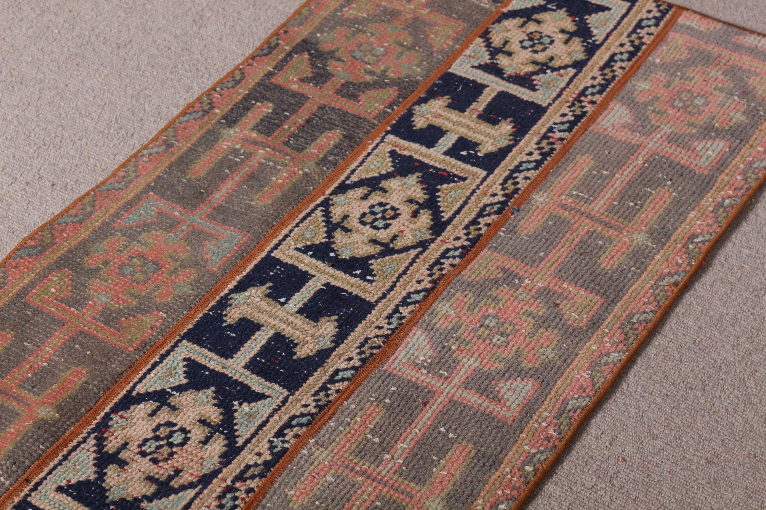 Bath Rug, Rugs for Car Mat, Oushak Rug, Vintage Rug, Anatolian Rugs, Blue Bedroom Rug, 1.9x3.3 ft Small Rugs, Kitchen Rug, Turkish Rugs