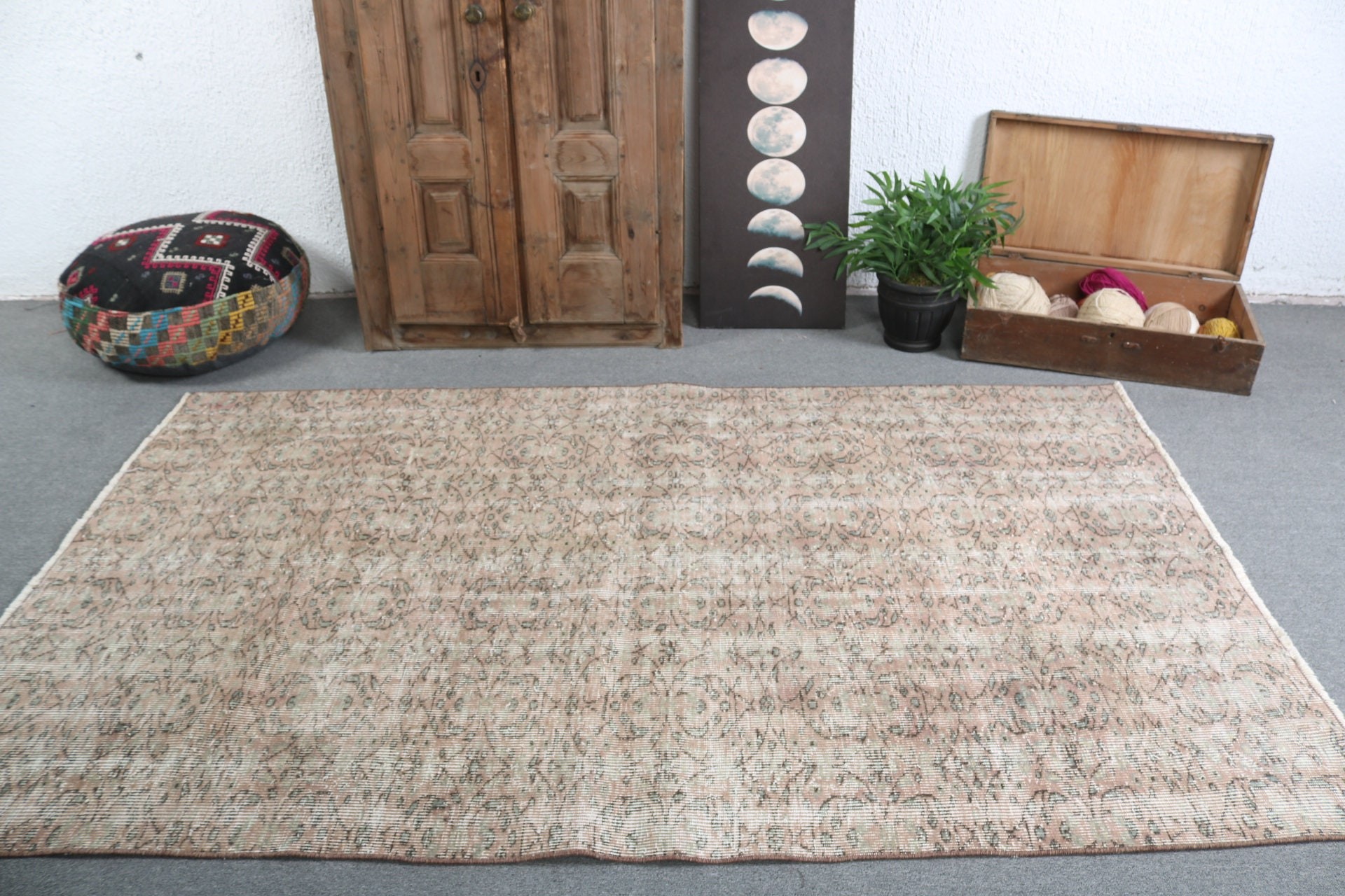 Çocuk Halısı, Kahverengi Mutfak Halıları, Boho Alanı Halıları, Egzotik Halı, Türk Halısı, Yer Halıları, Geometrik Halılar, Vintage Halılar, 4,7x7,8 ft Alan Halısı