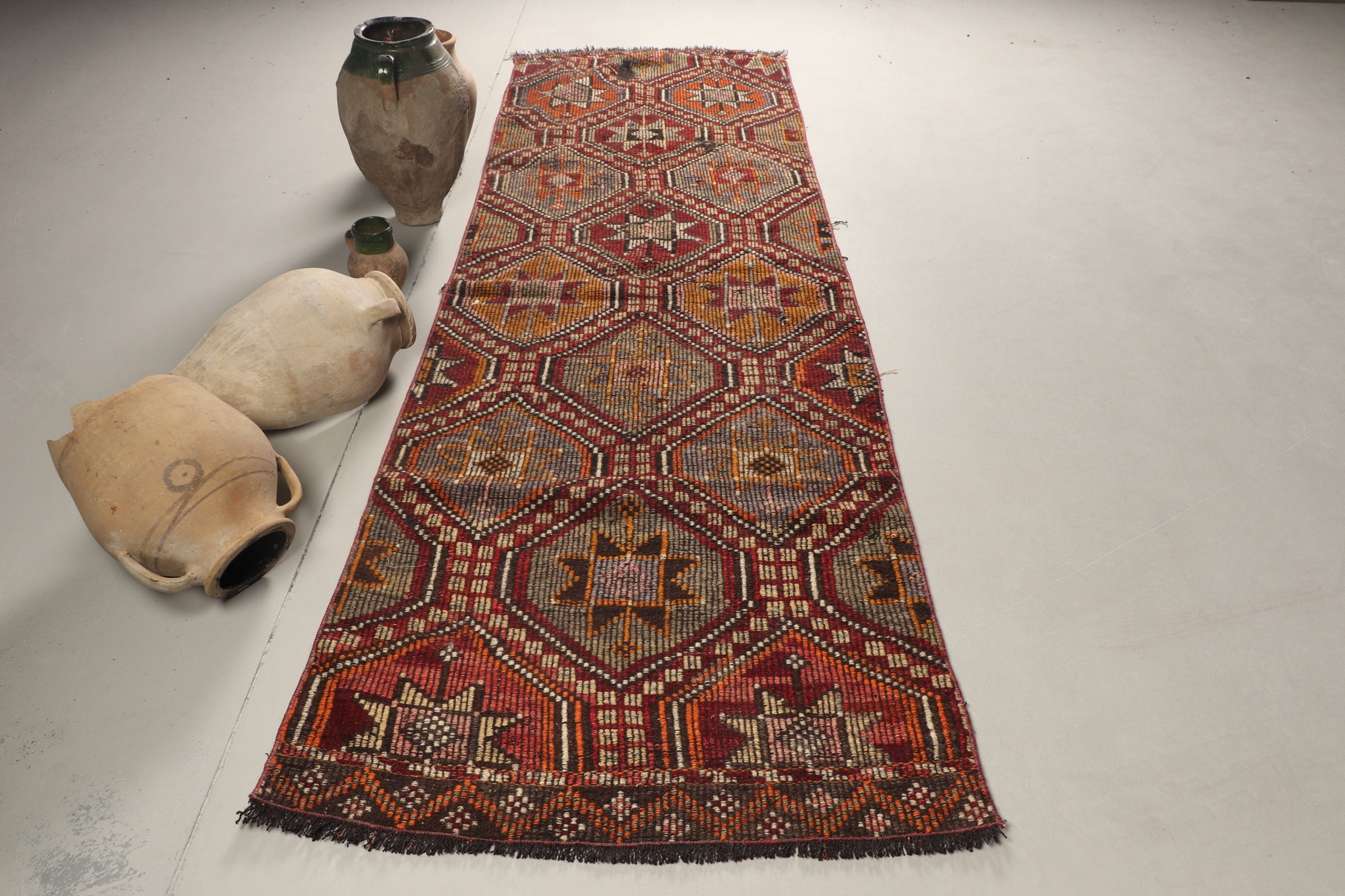 Yurt Halısı, Yemek Odası Halısı, 5.2x10 ft Büyük Halı, Kilim, Salon Halısı, Anadolu Halısı, Vintage Halılar, Türk Halısı, Kırmızı Mutfak Halıları, Fas Halıları