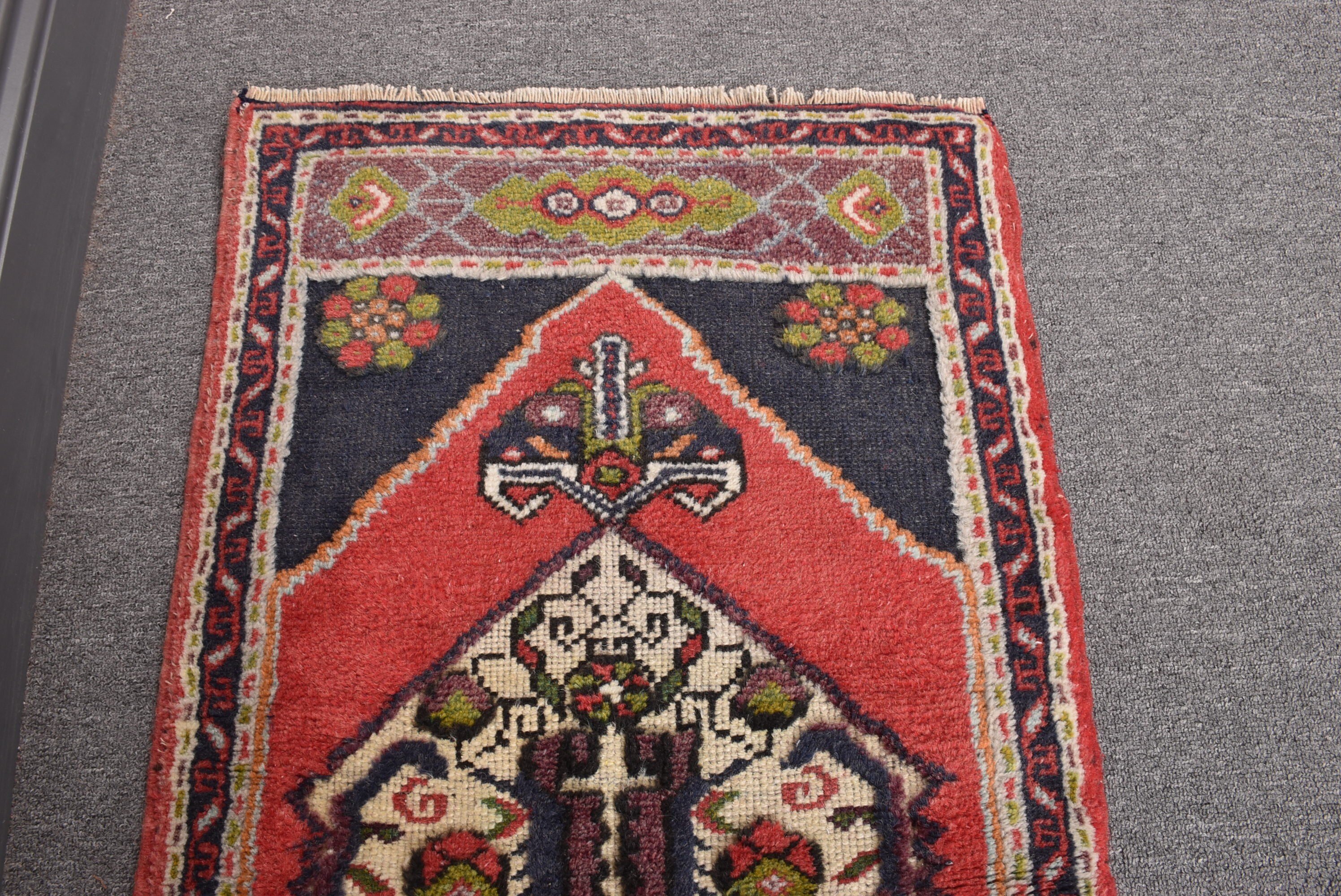 Mavi Nötr Halı, Araba Paspas Halıları, Modern Halı, Vintage Halı, 1.8x3.5 ft Küçük Halı, Türk Halısı, Yatak Odası Halıları, Küçük Alan Halıları, Oushak Halısı