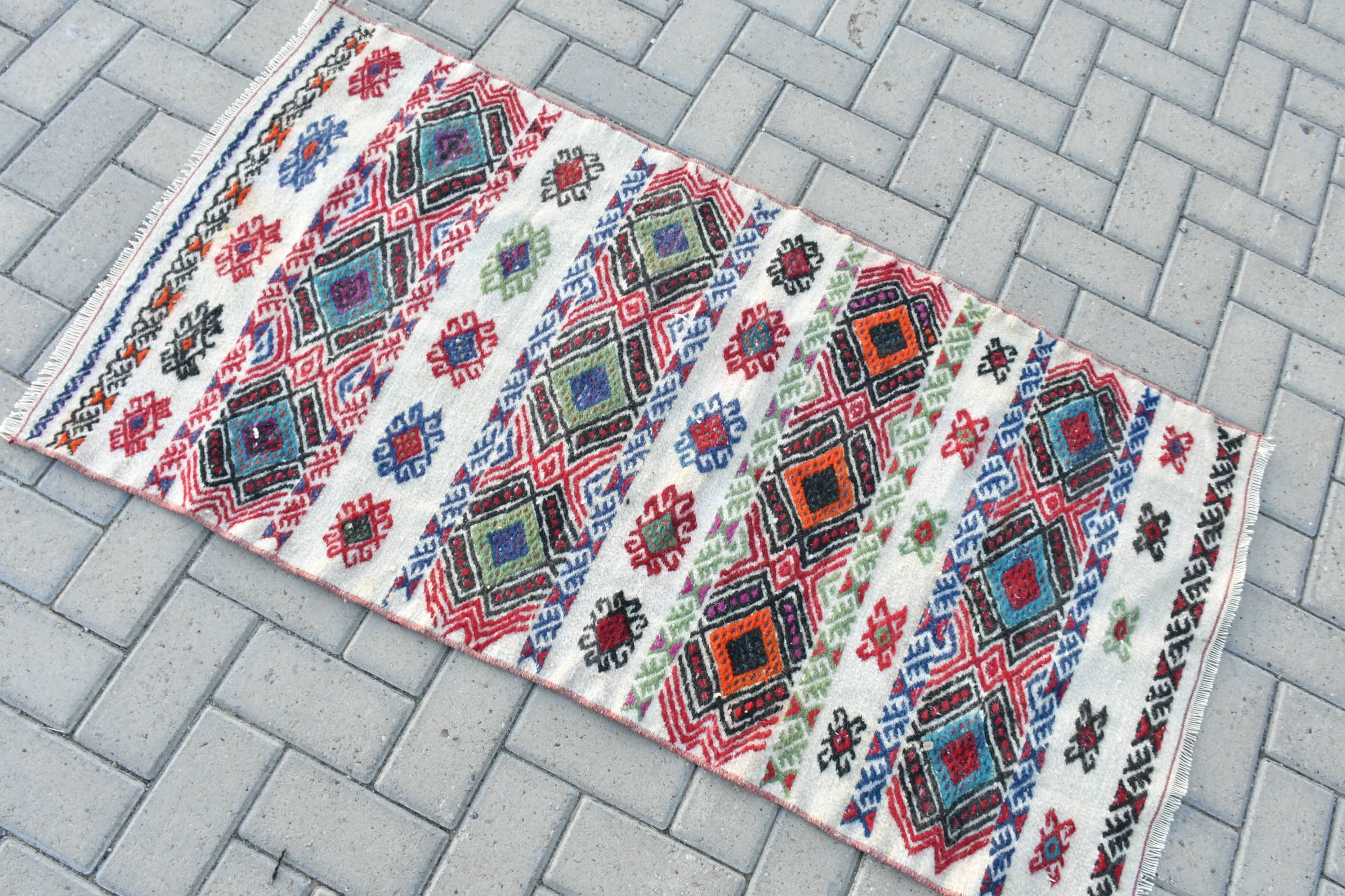 Kilim, 2.4x4.6 ft Küçük Halı, Türk Halıları, Yatak Odası Halısı, Duvara Asılı Halı, Sarı Antika Halılar, Antika Halılar, Vintage Halı, Oryantal Halı